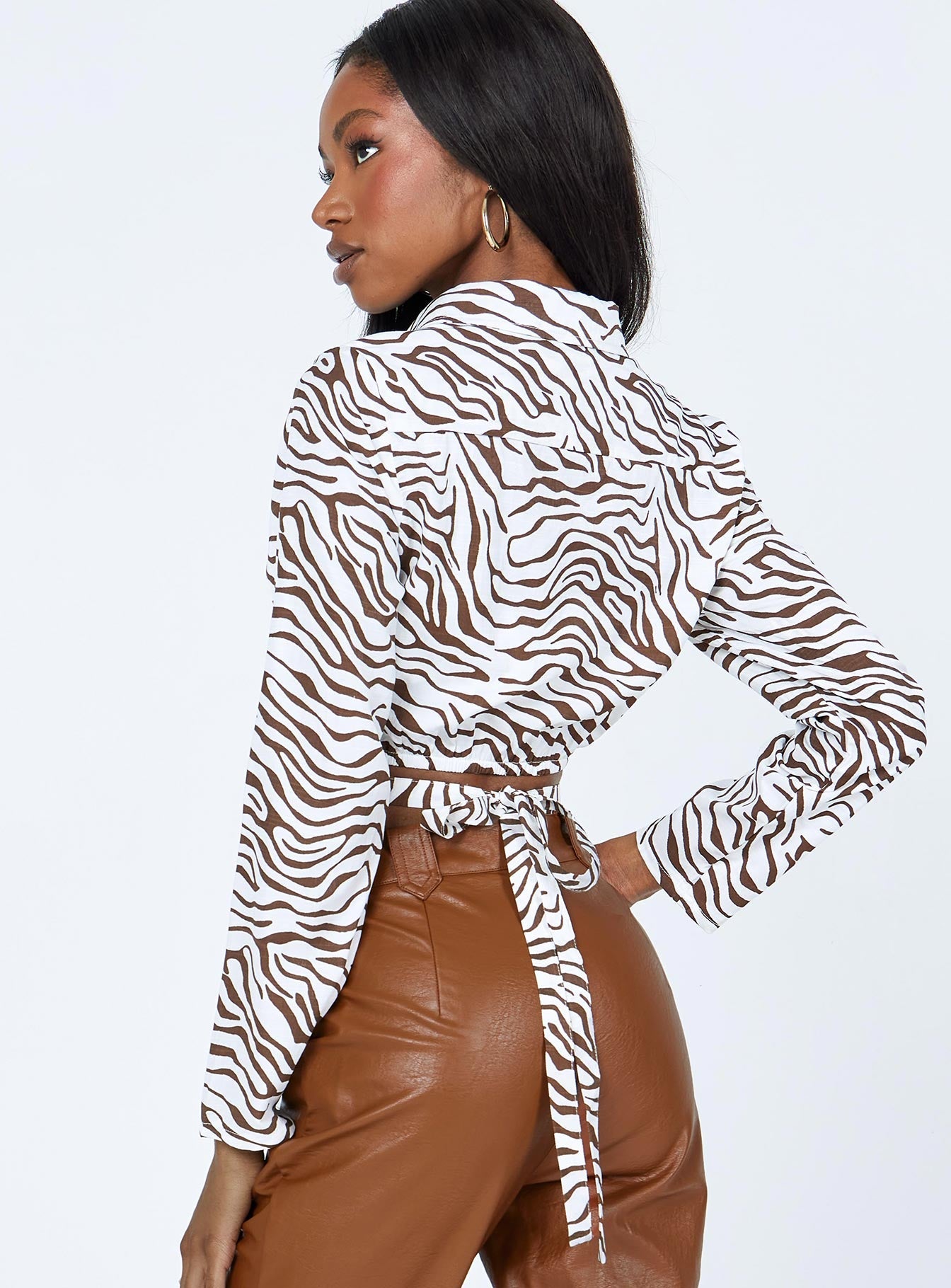 Philipa Long Sleeve Top Zebra