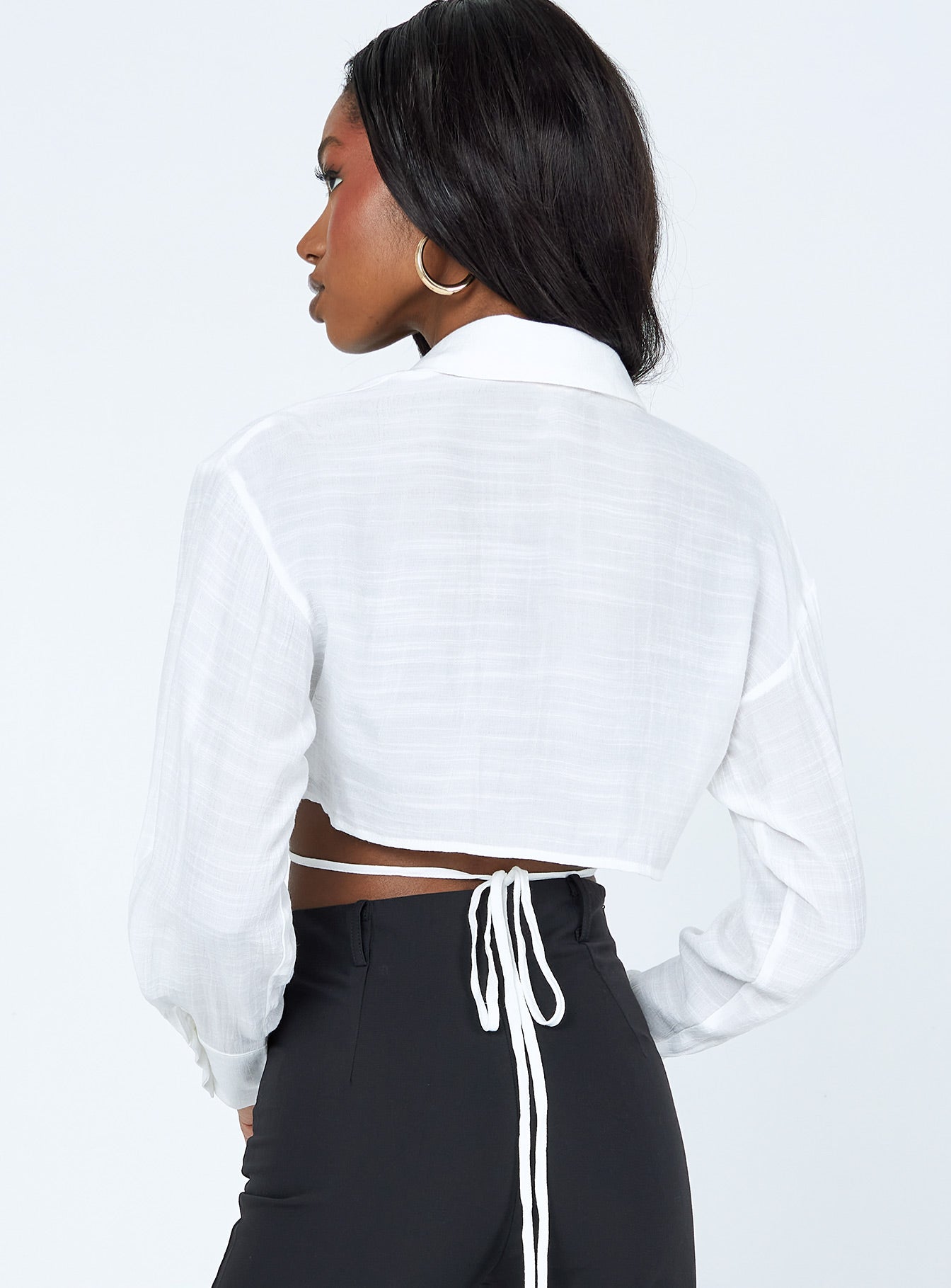 Caprice Long Sleeve Top White