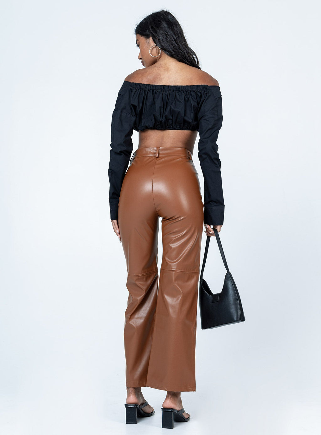 Gemini PU Pants Brown