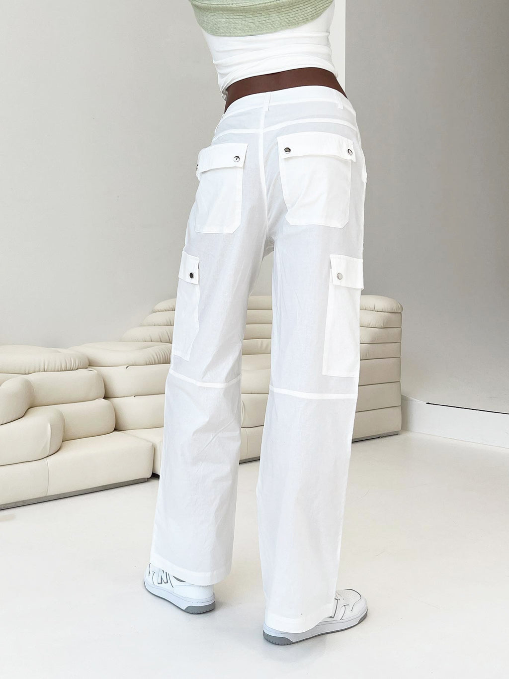 Toscan Cargo Pants White