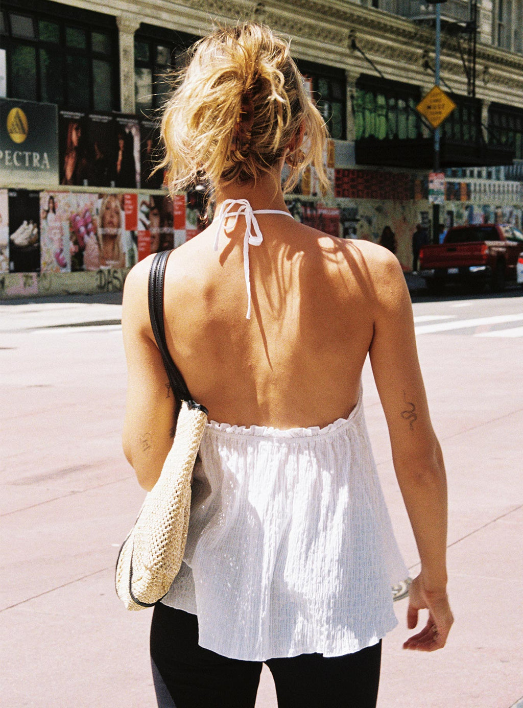 Flutter Halter Top White