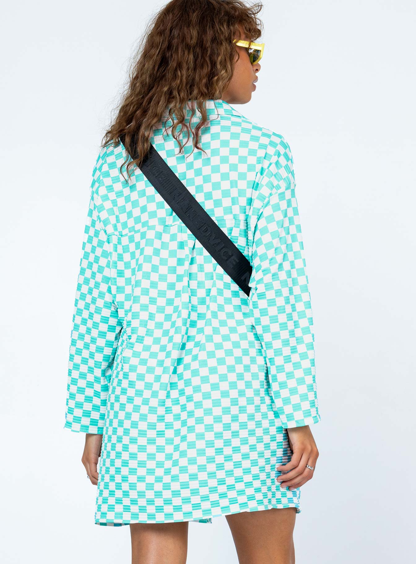 Loraine Shirt Mini Dress Blue Check