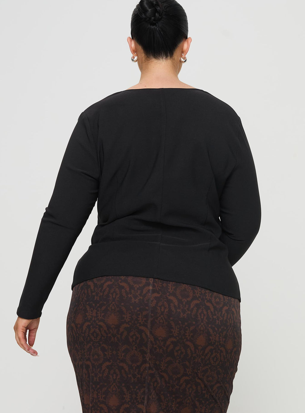 Gaskin Long Sleeve Top Black Curve