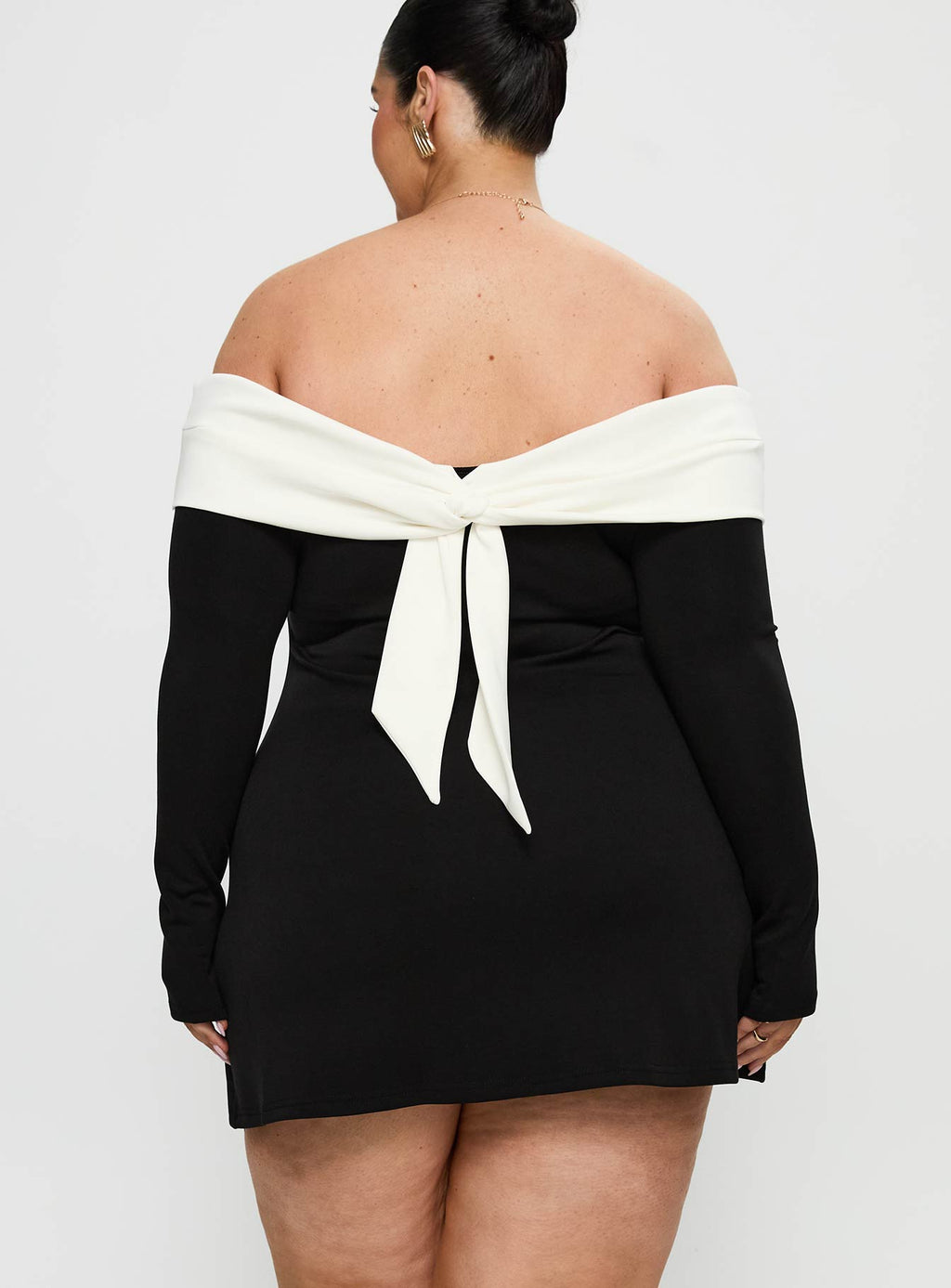 Distractions Off The Shoulder Mini Dress Multi Curve