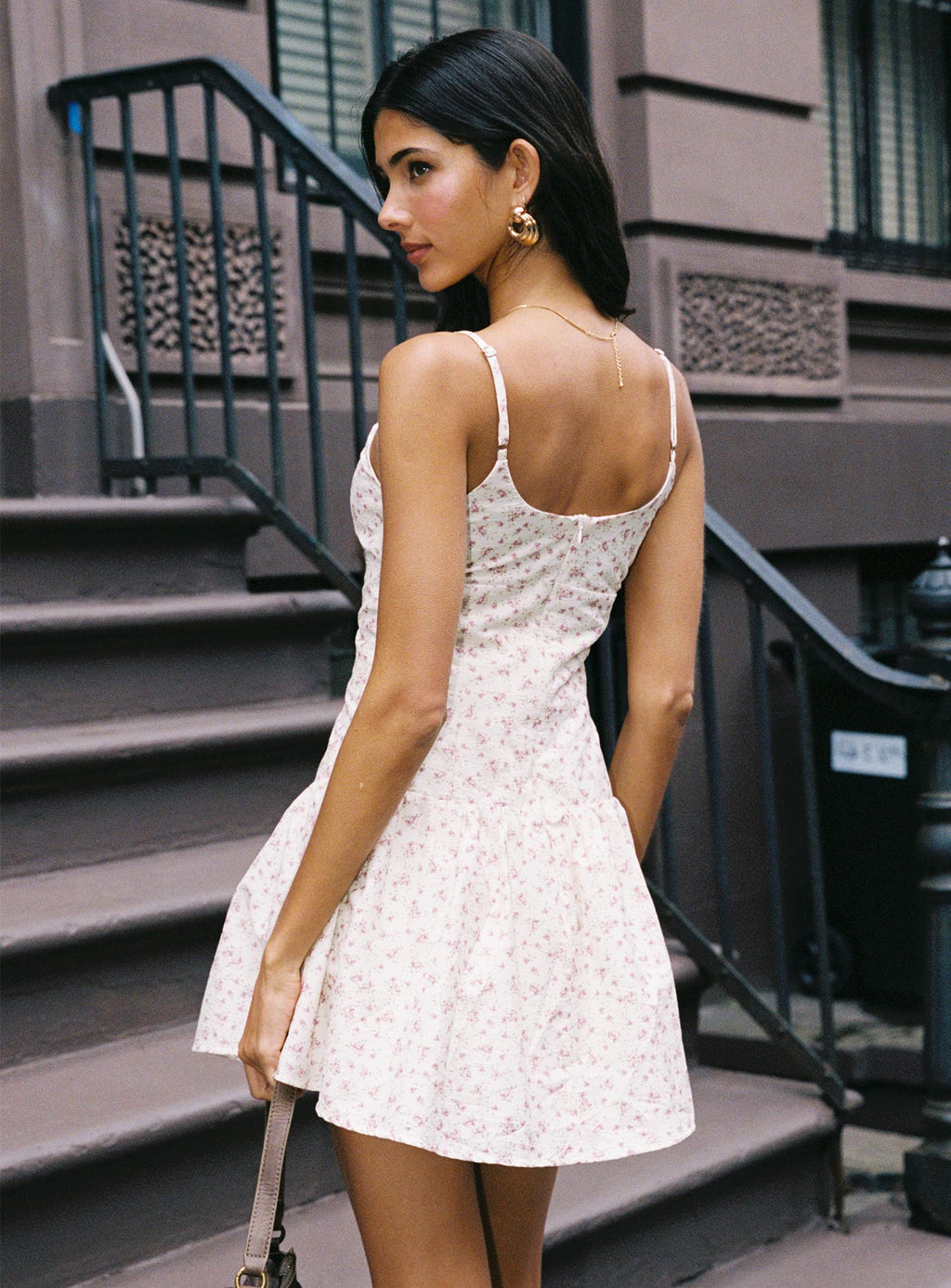 Joanie Drop Waist Mini Dress Floral Multi