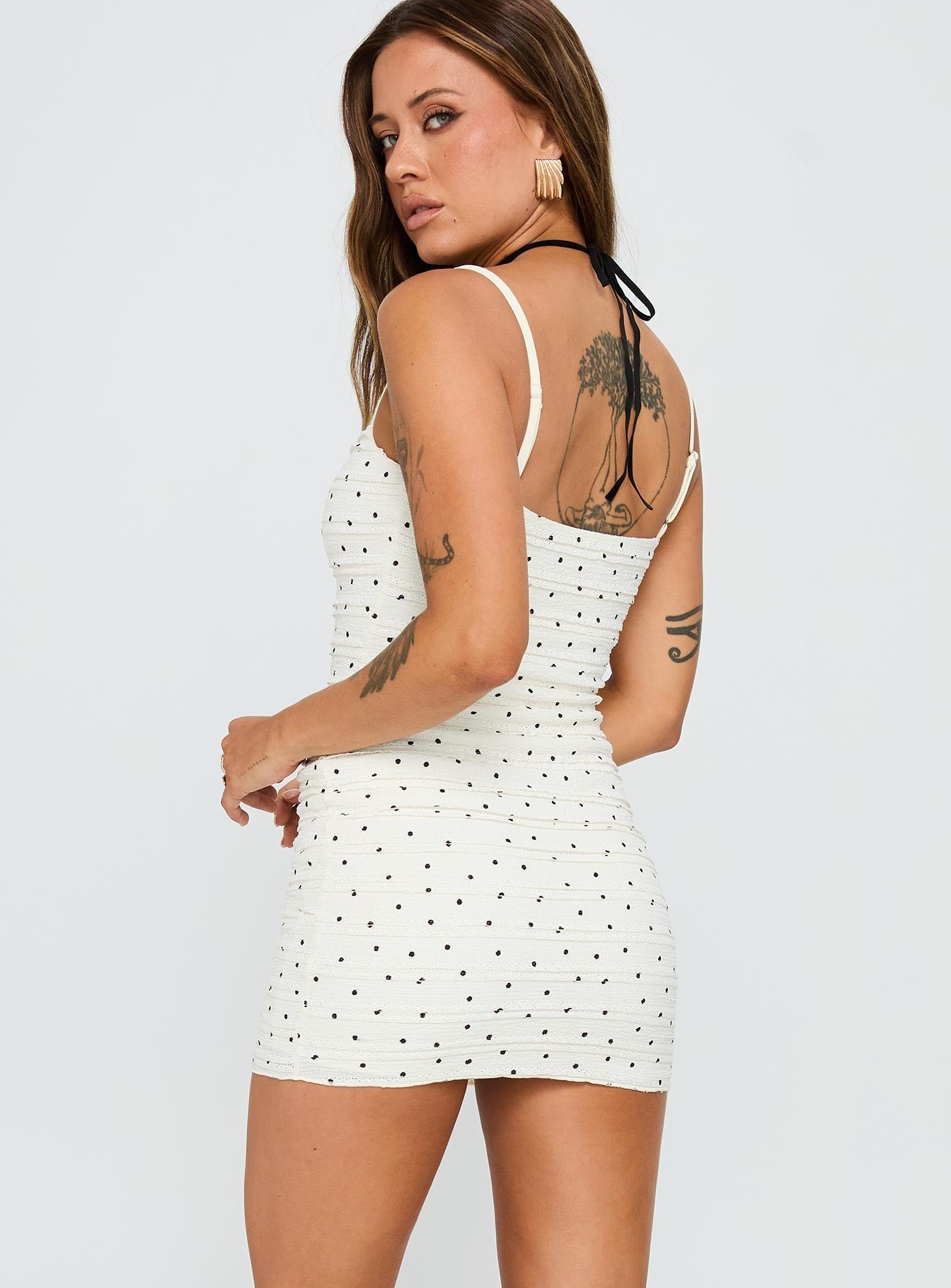 Gradine Mini Dress Polka Dot