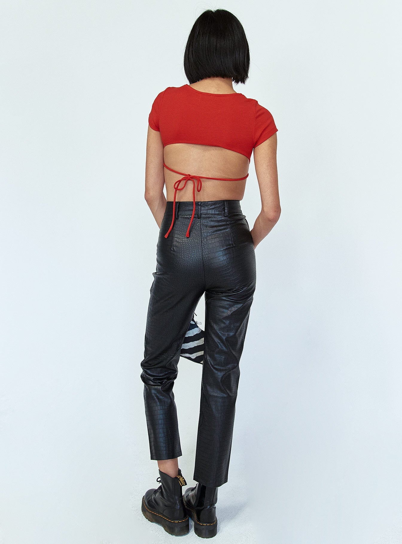 Kiah PU Pants Black