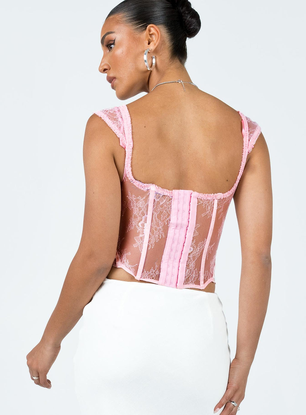 Some Like It Hot Lace Corset Pink