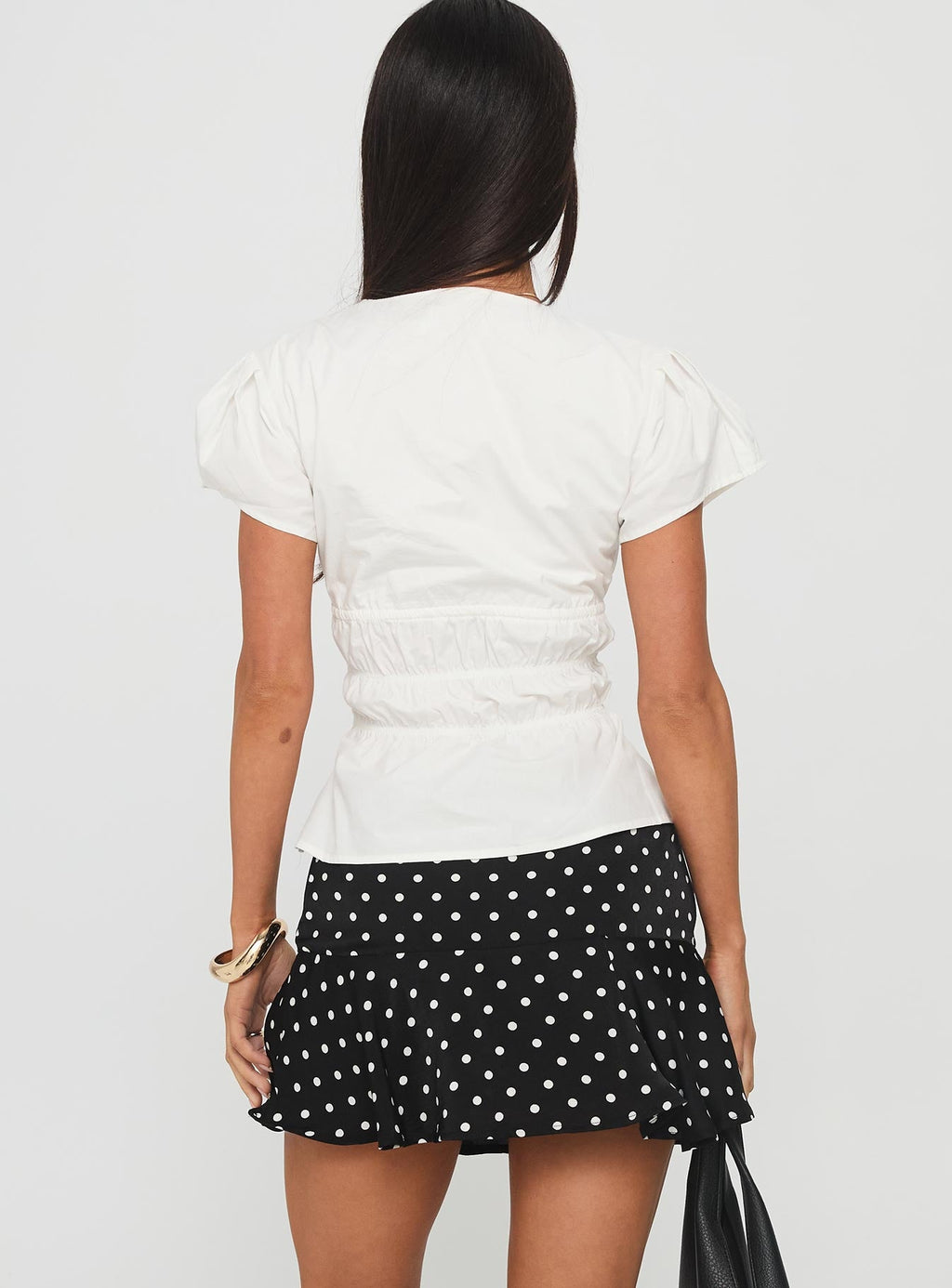 Vanish Mini Skort Black Polka
