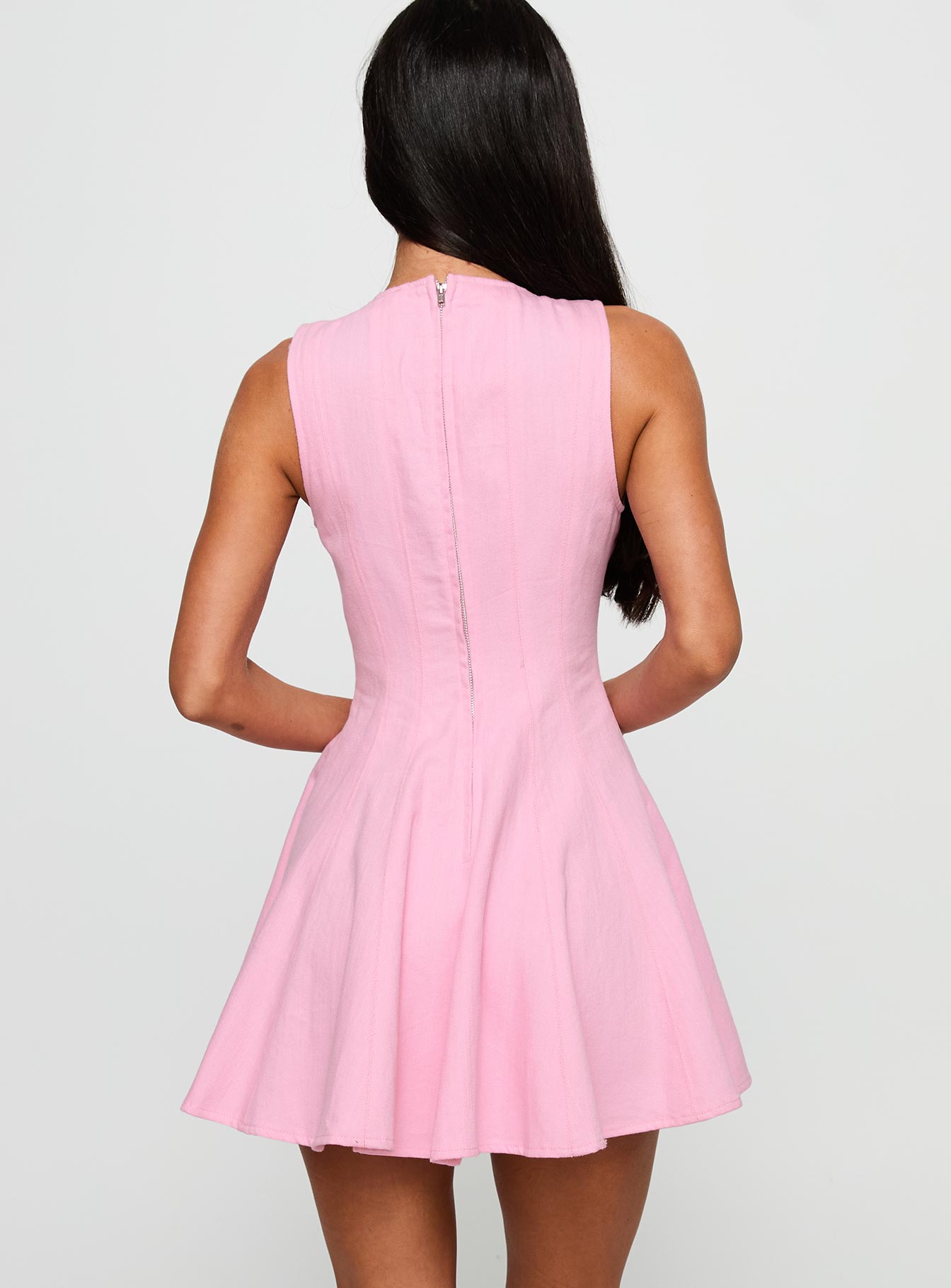 Precedence Keyhole Mini Dress Pink