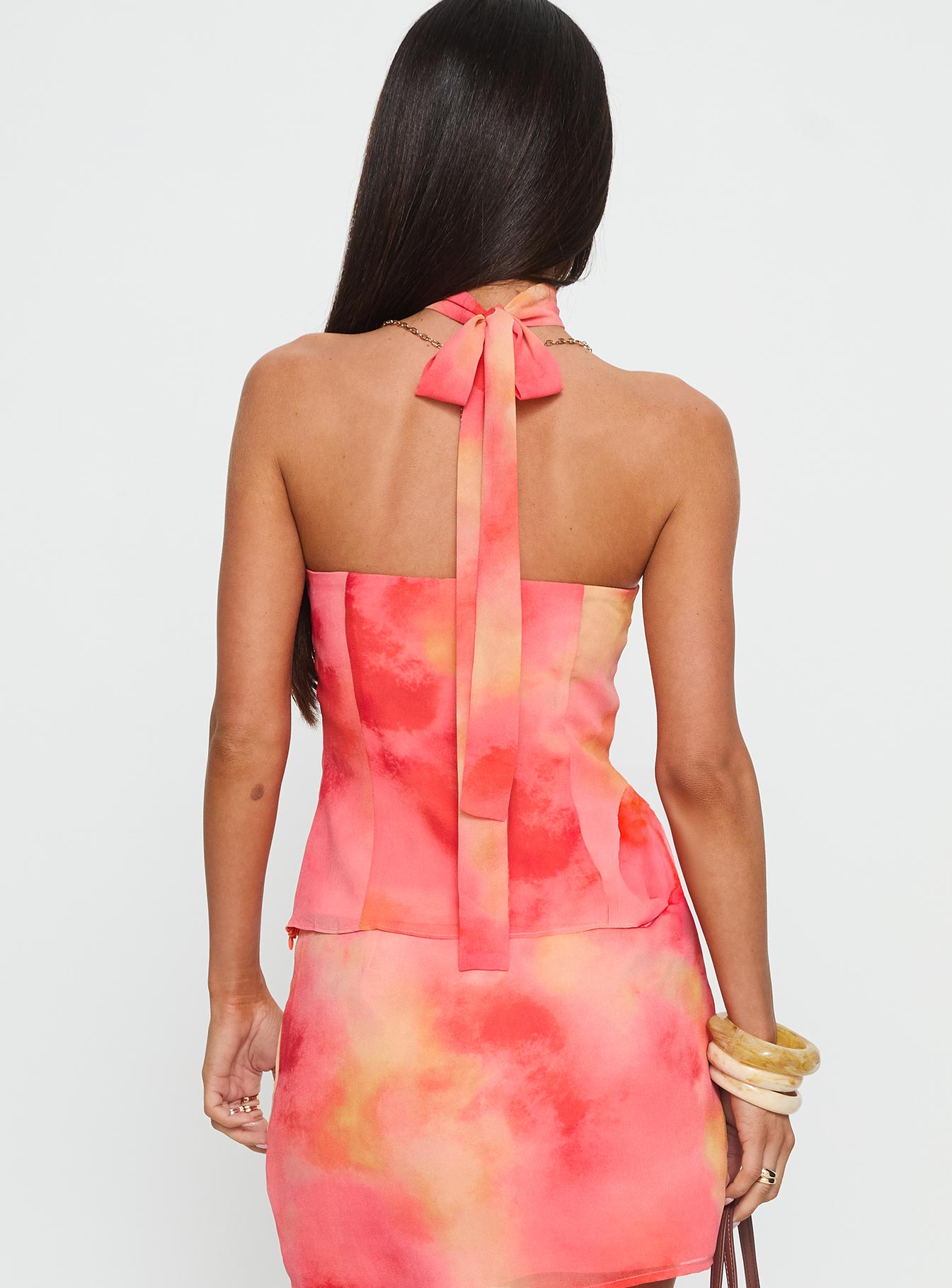 Fondness Scarf Detail Strapless Top Multi