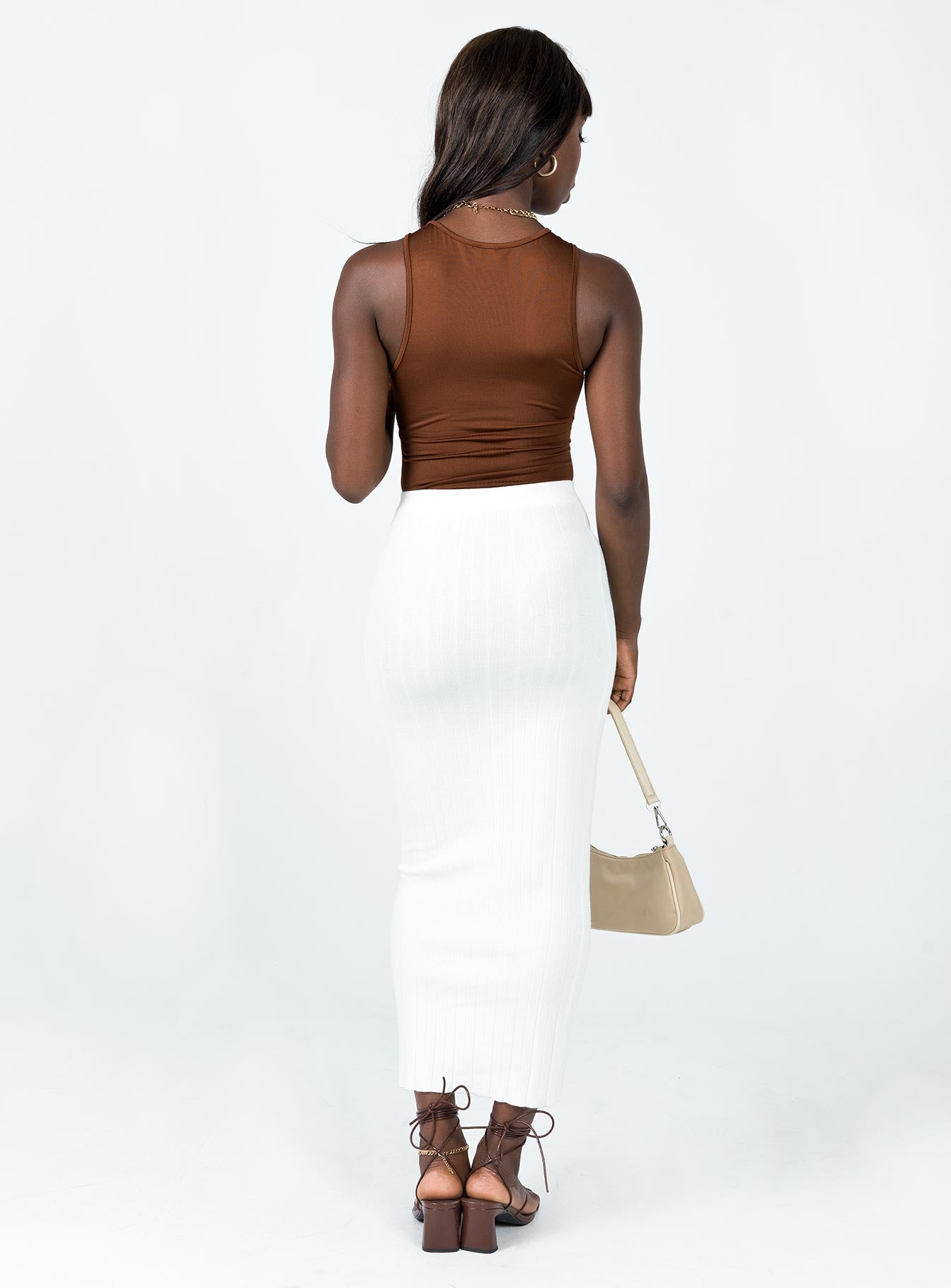 Zyler Maxi Skirt White
