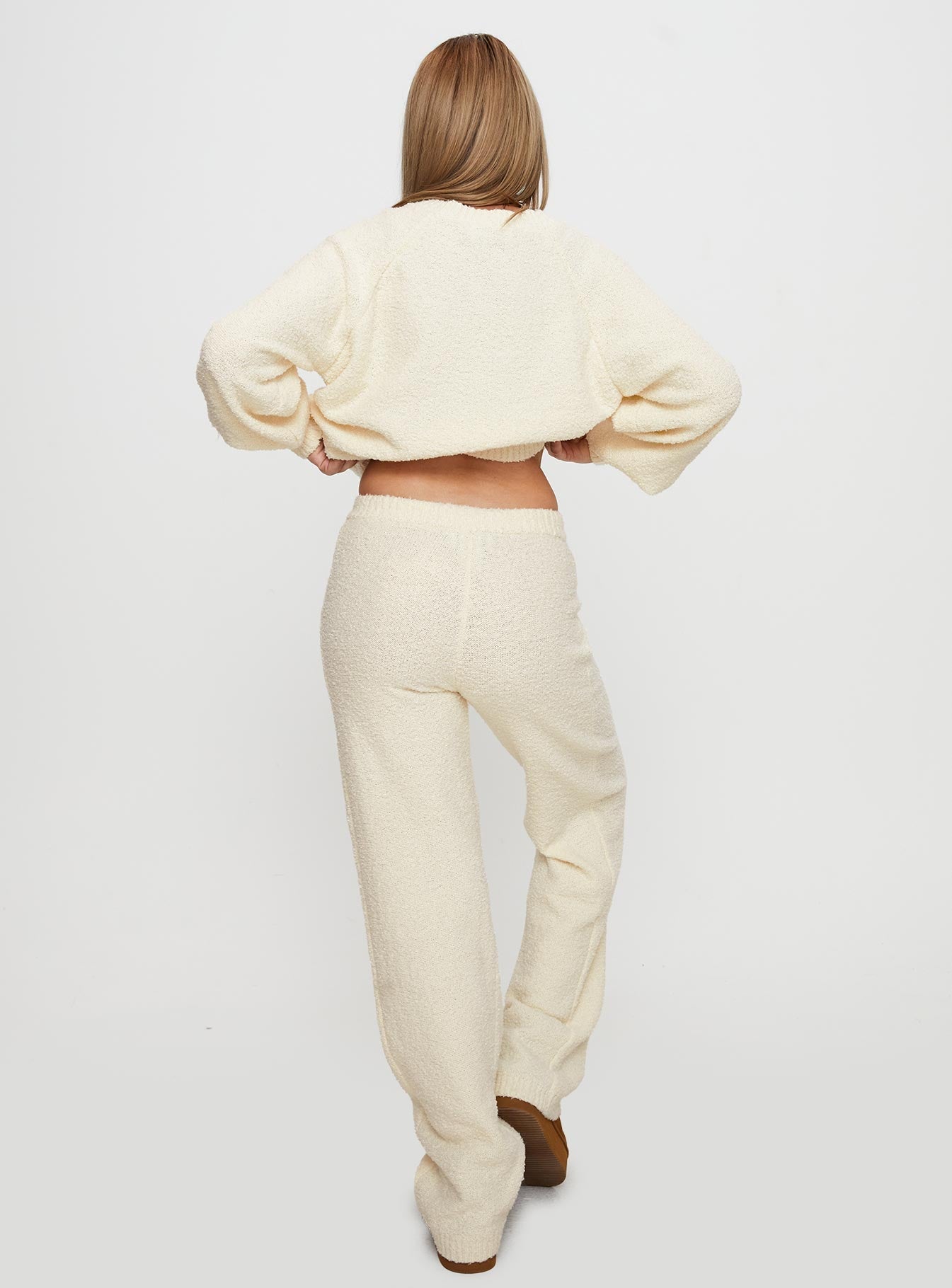 Susi Fluffy Knit Pant Ivory