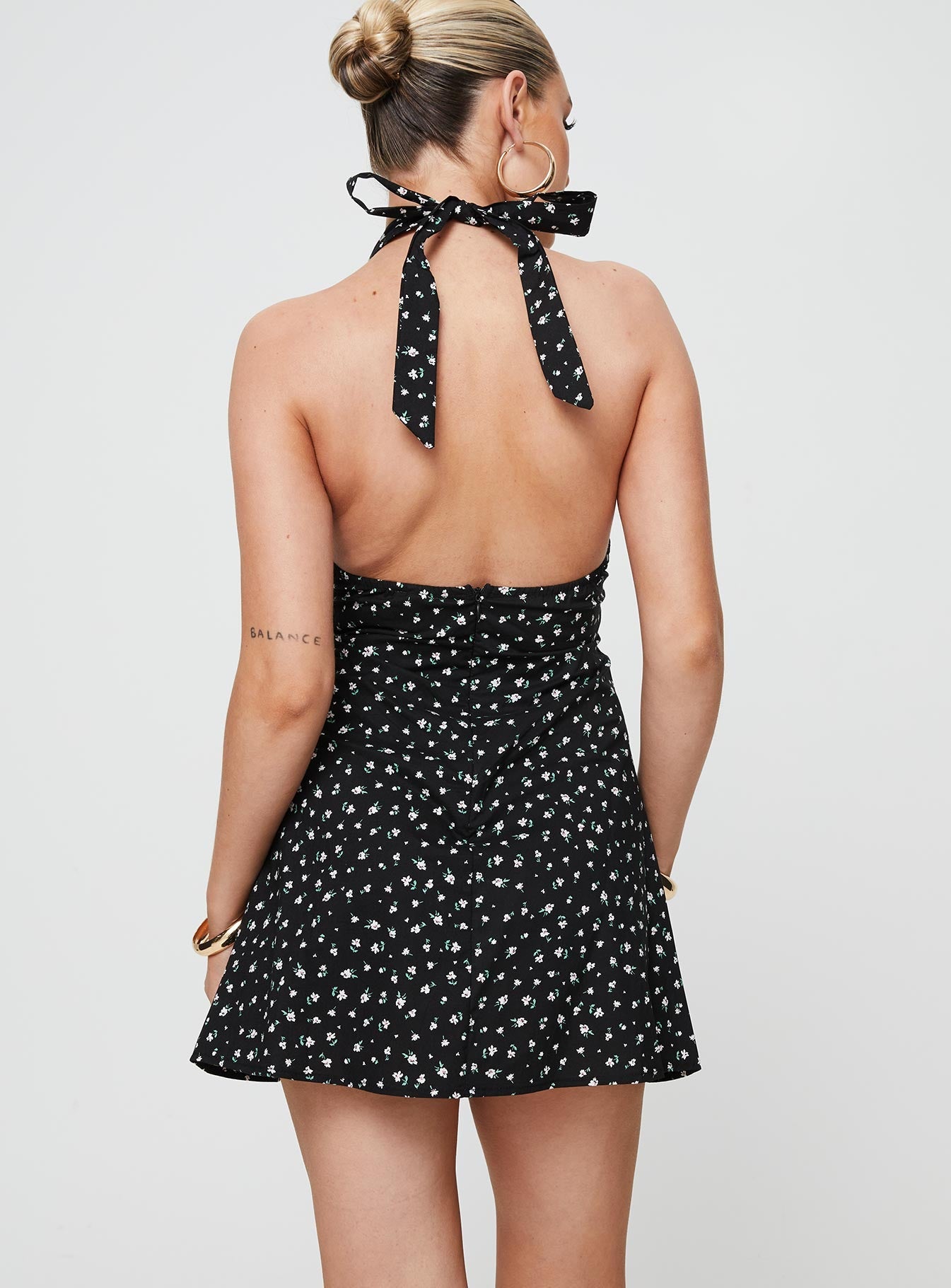 Lanier Mini Dress Black Floral