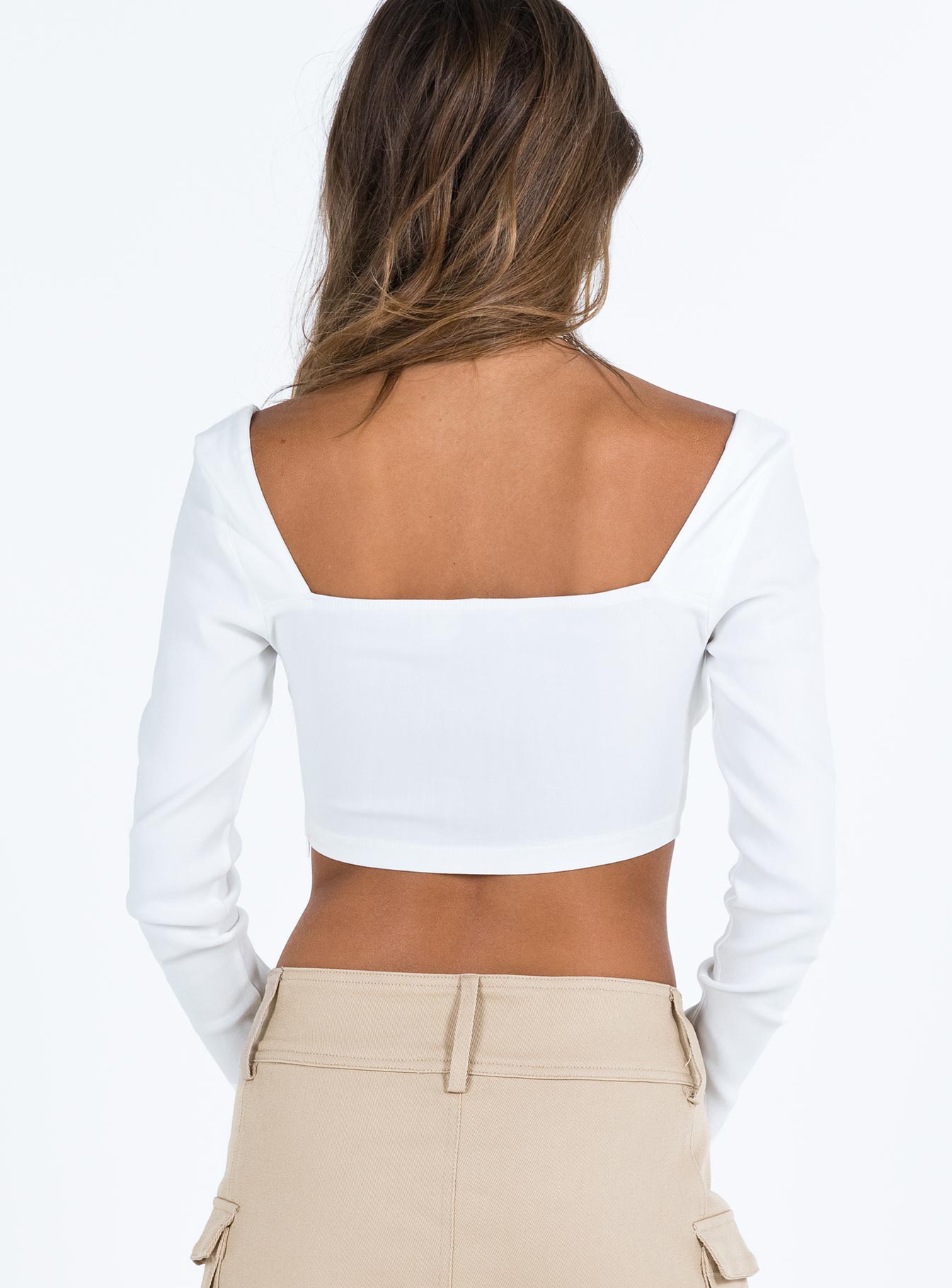 Boyce Long Sleeve Top White