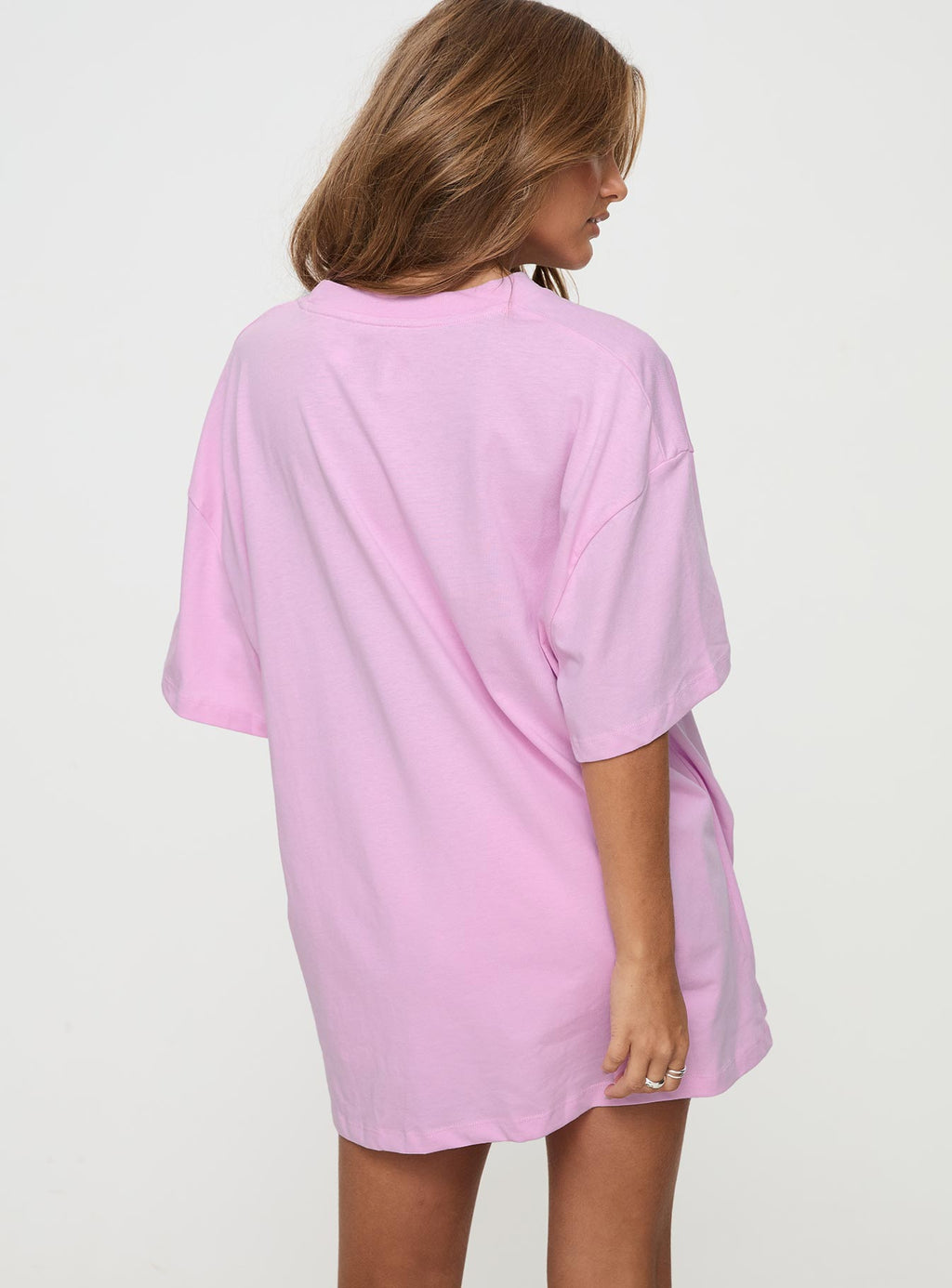 Hibiscus Haven Oversized Tee Pink