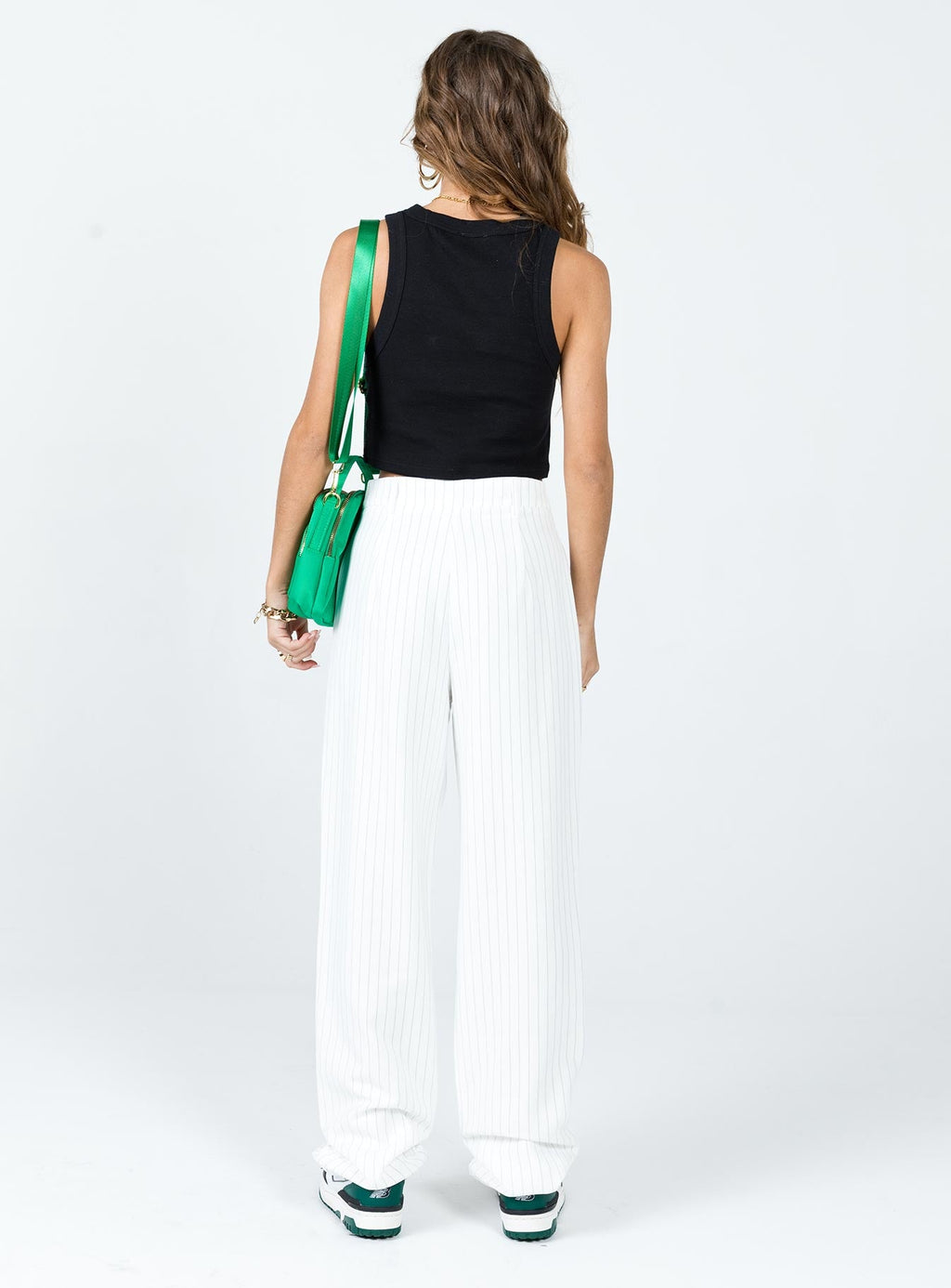 Titius Pants White Pinstripe