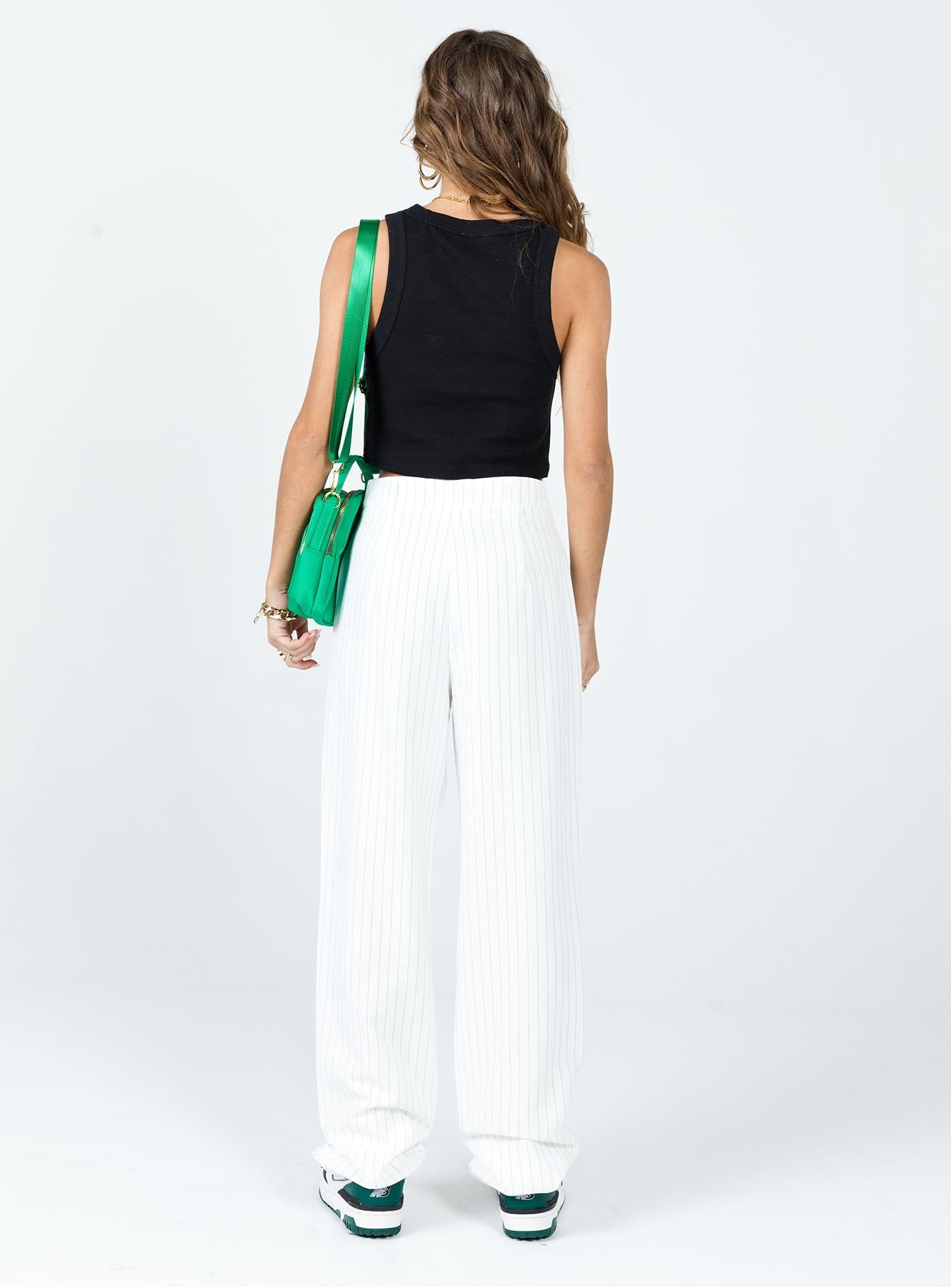 Titius Pants White Pinstripe