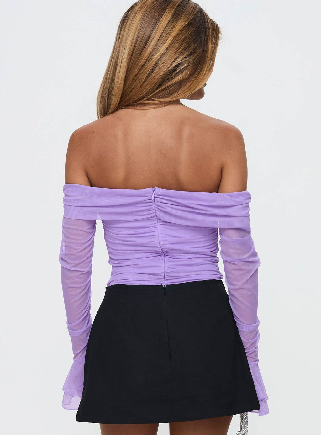 Feel A Way Off Shoulder Bodysuit Lilac