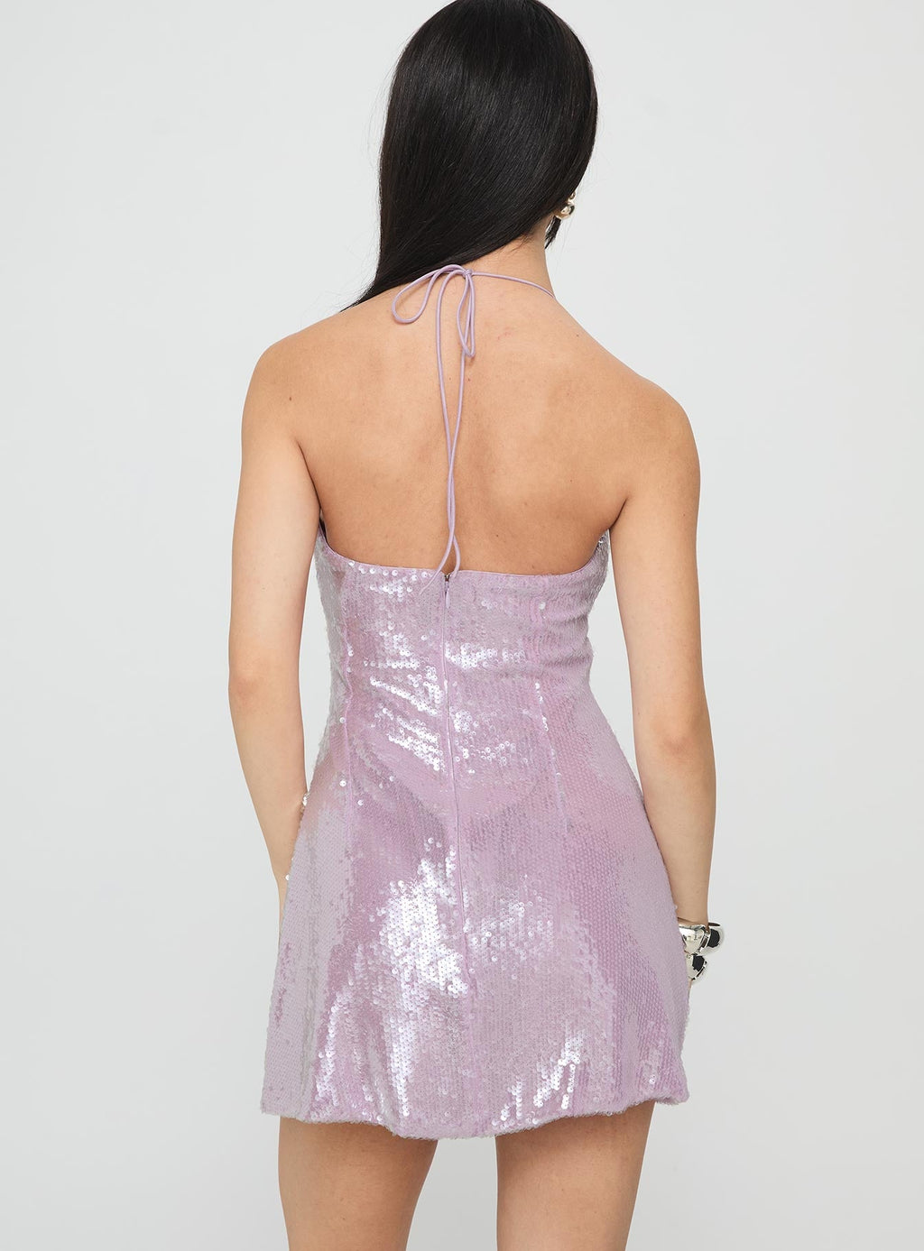Moonchild Halter Mini Dress Lilac