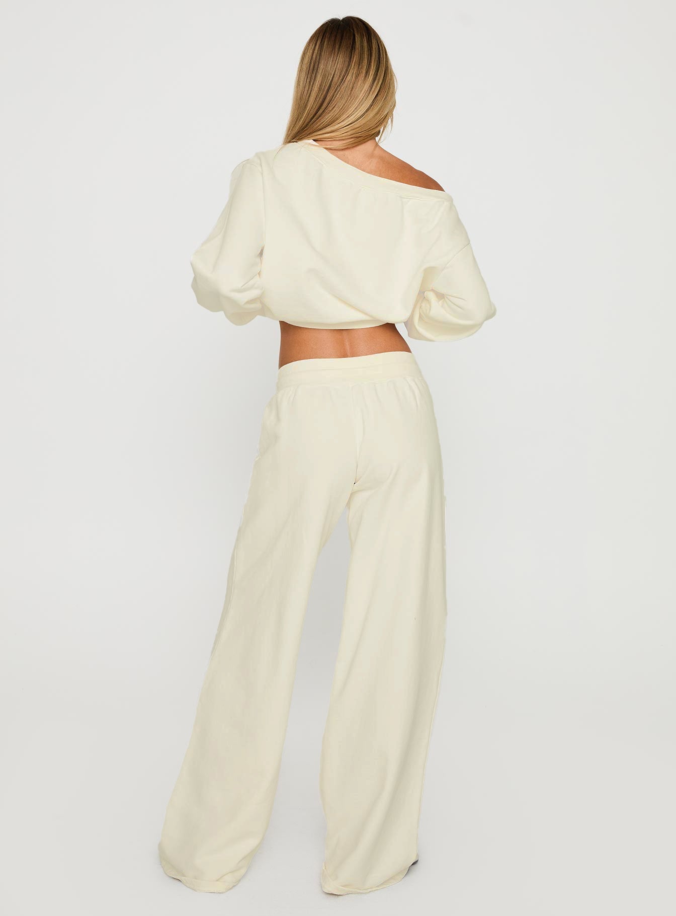 Dodie Wide Leg Pants Washed White