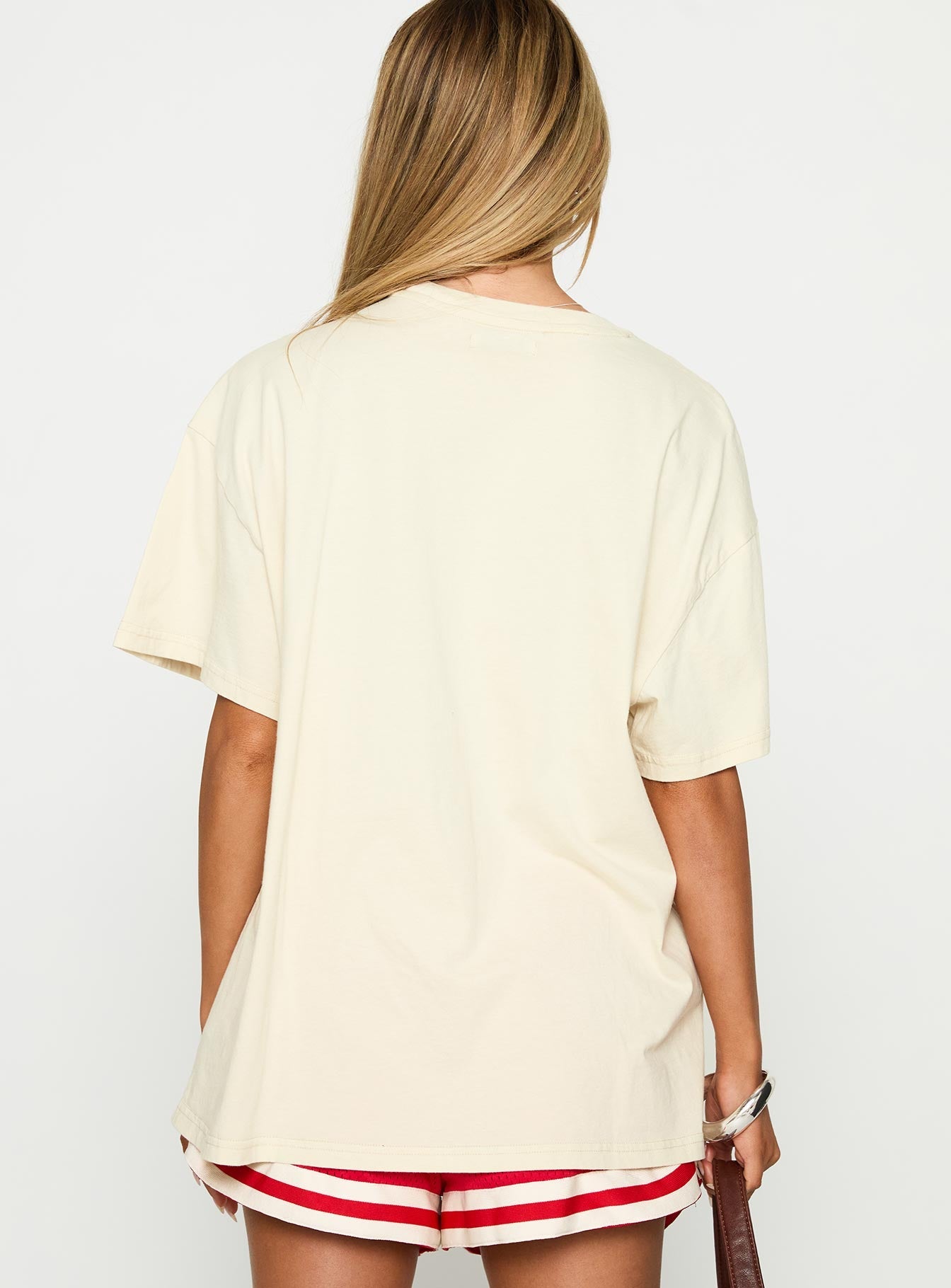 Born To Live Wild Graphic Top White