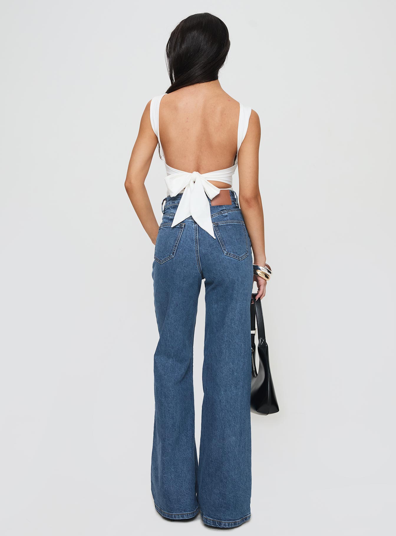 Lucille High Rise Flared Jeans Mid Wash