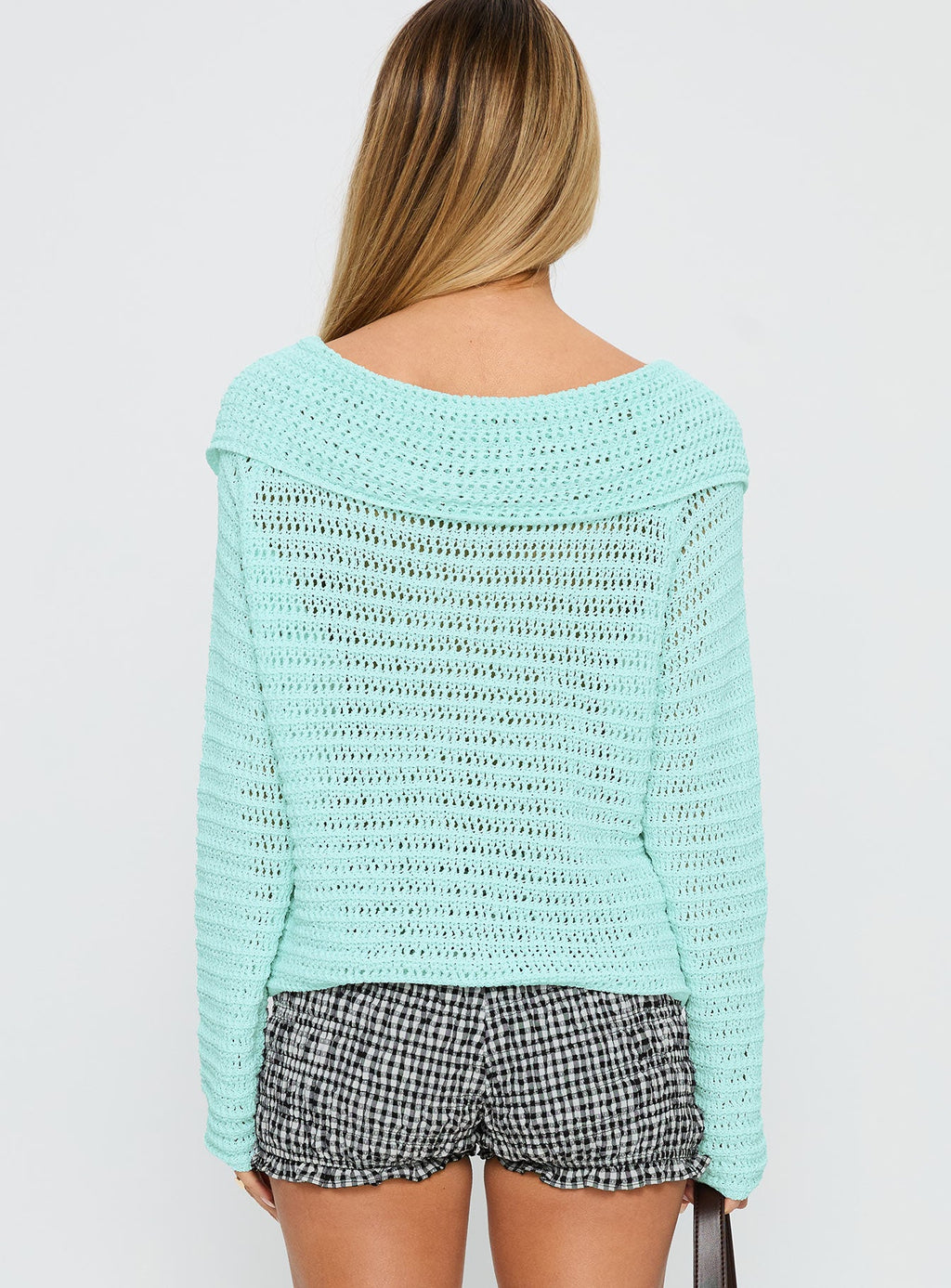 Tuscon Crochet Sweater Blue