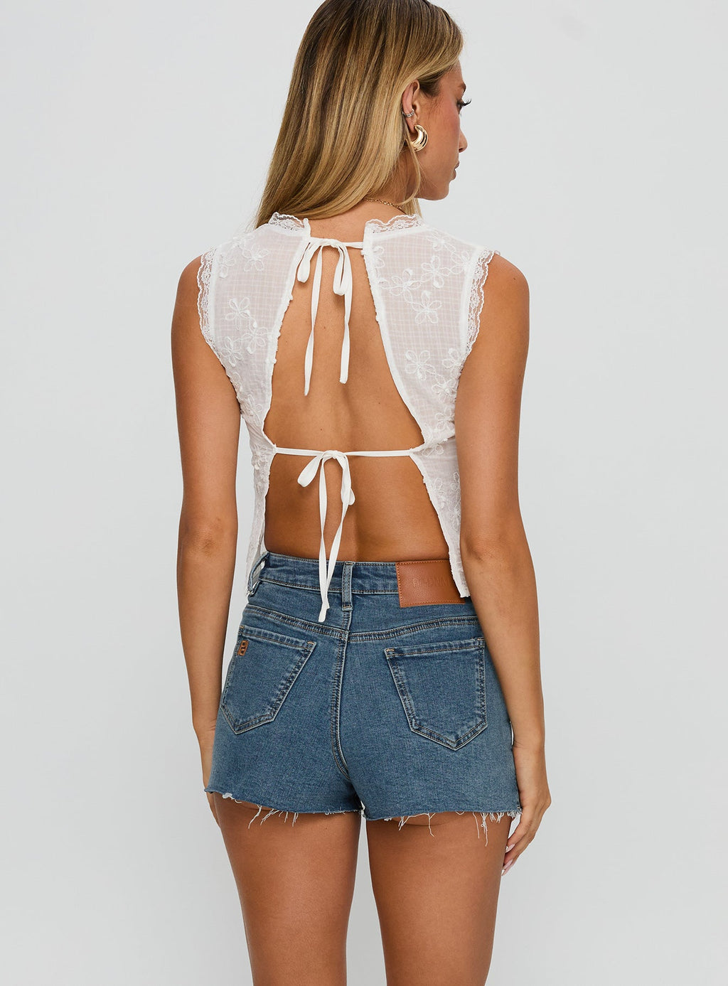 Flourish Low Rise Denim Mini Skort Light Wash