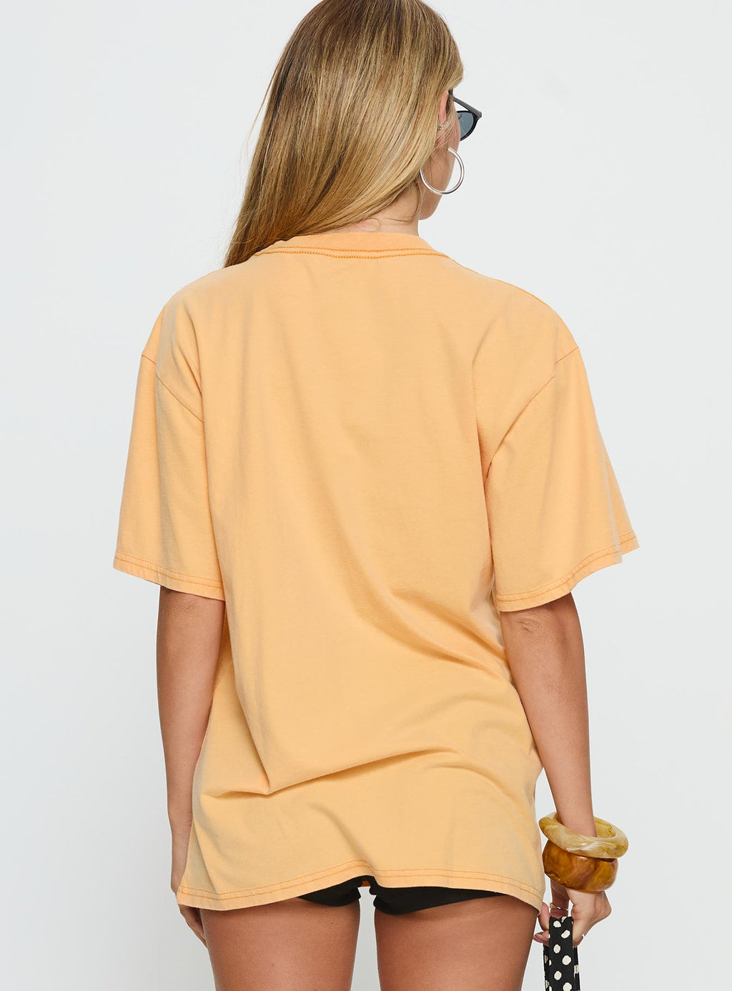 Miami Vacation Club Oversized Graphic Top Orange