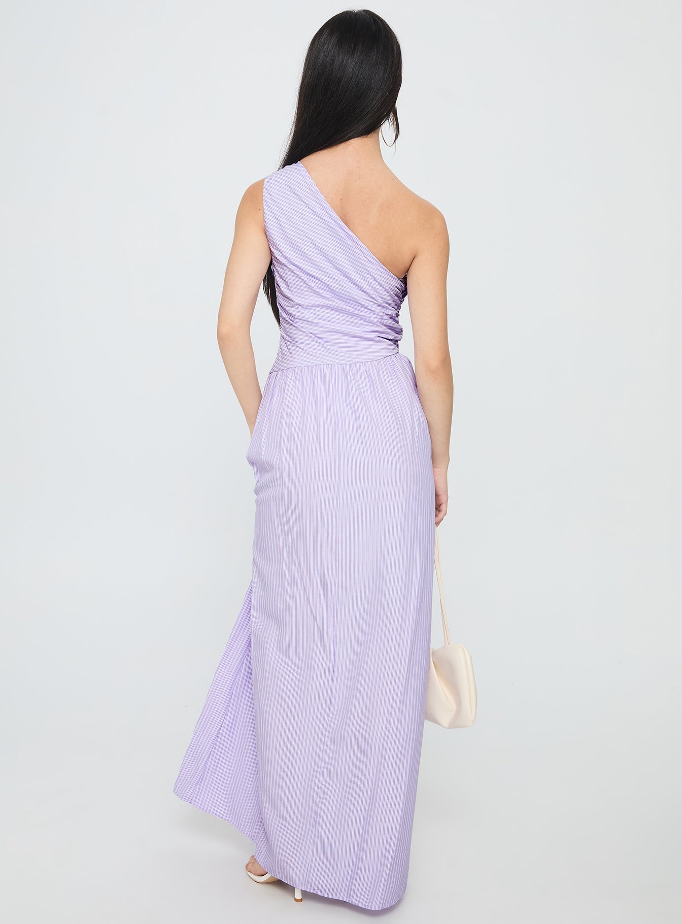 Allicia One Shoulder Maxi Dress Purple
