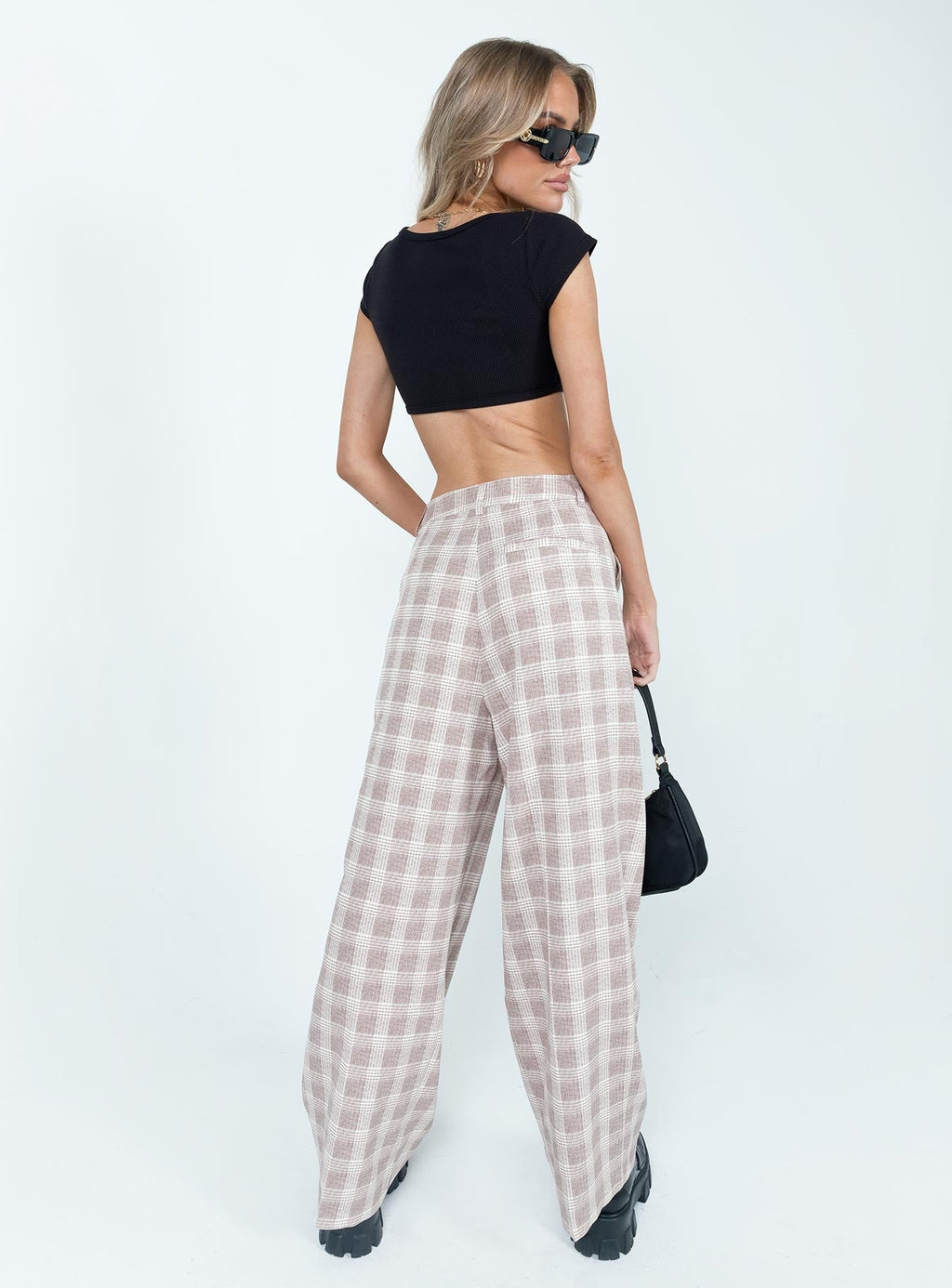 Mulholland Pants Beige Plaid