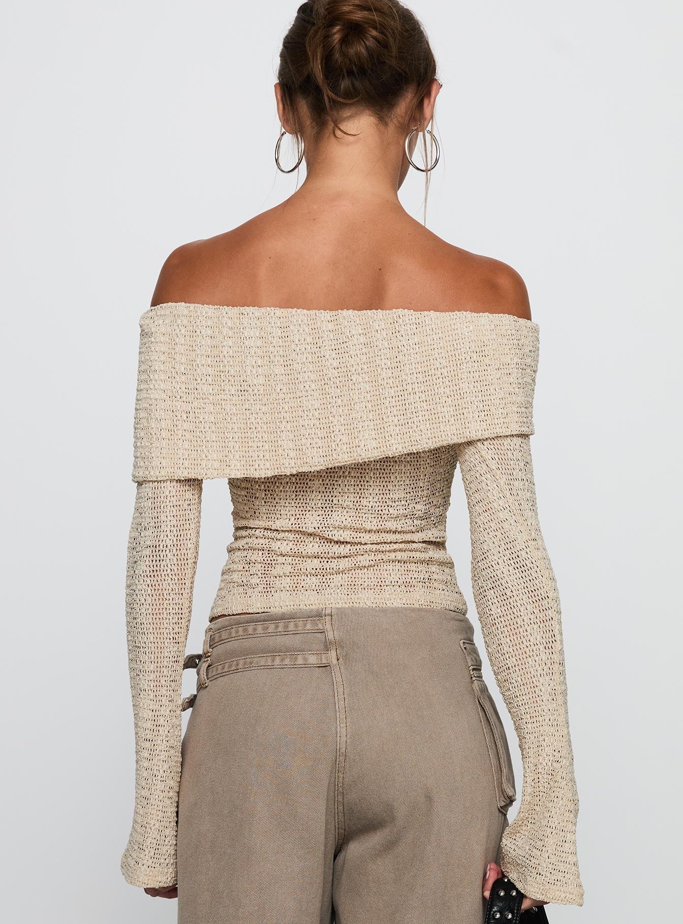 Cardamom Long Sleeve Top Beige