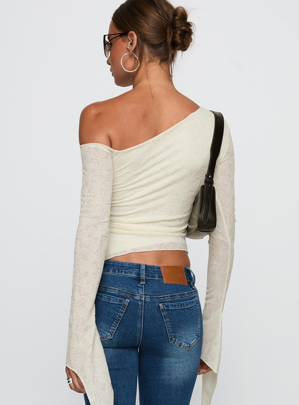 Face Card Long Sleeve Top Cream