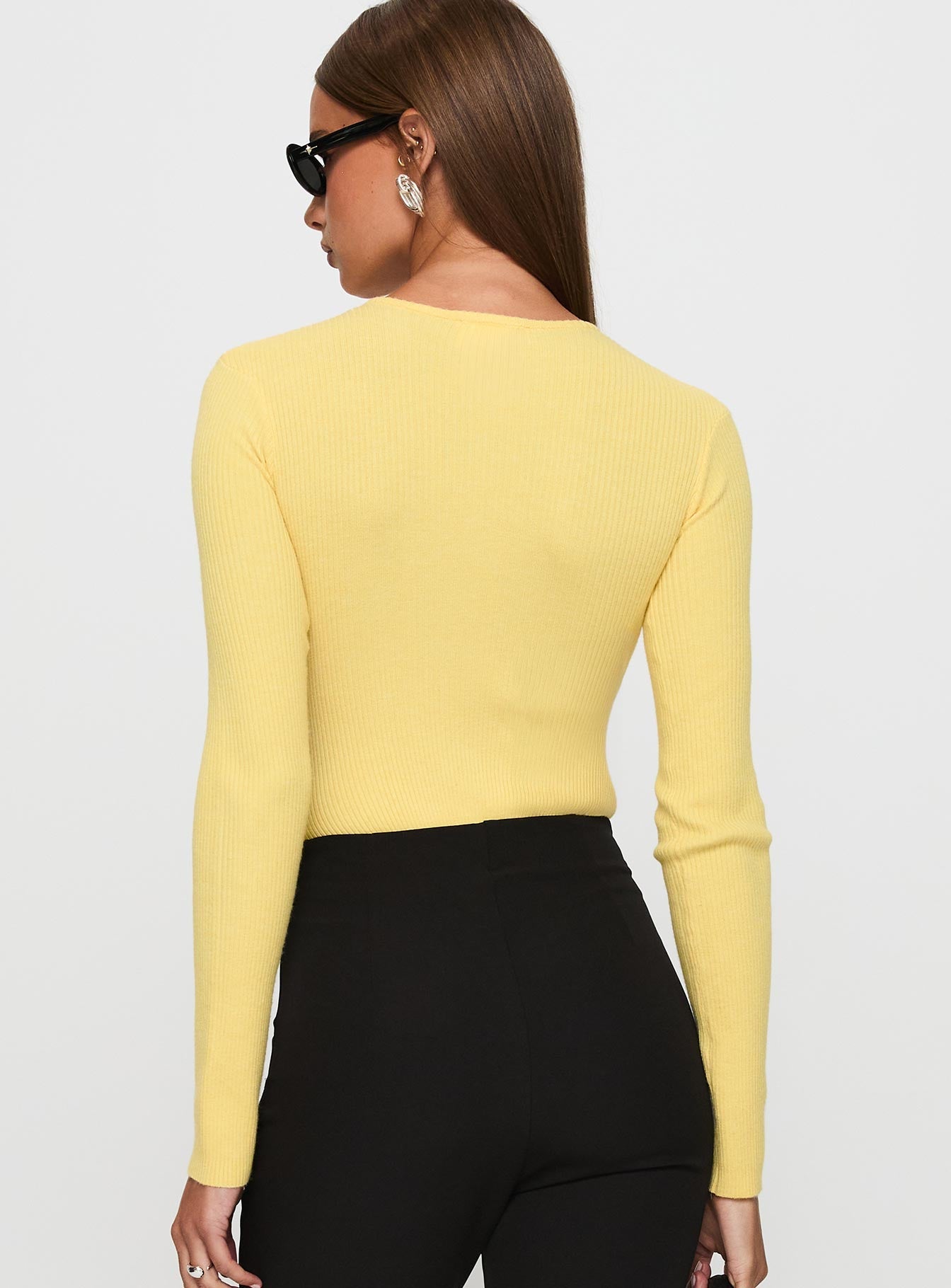Kerra Long Sleeve Bodysuit Lemon