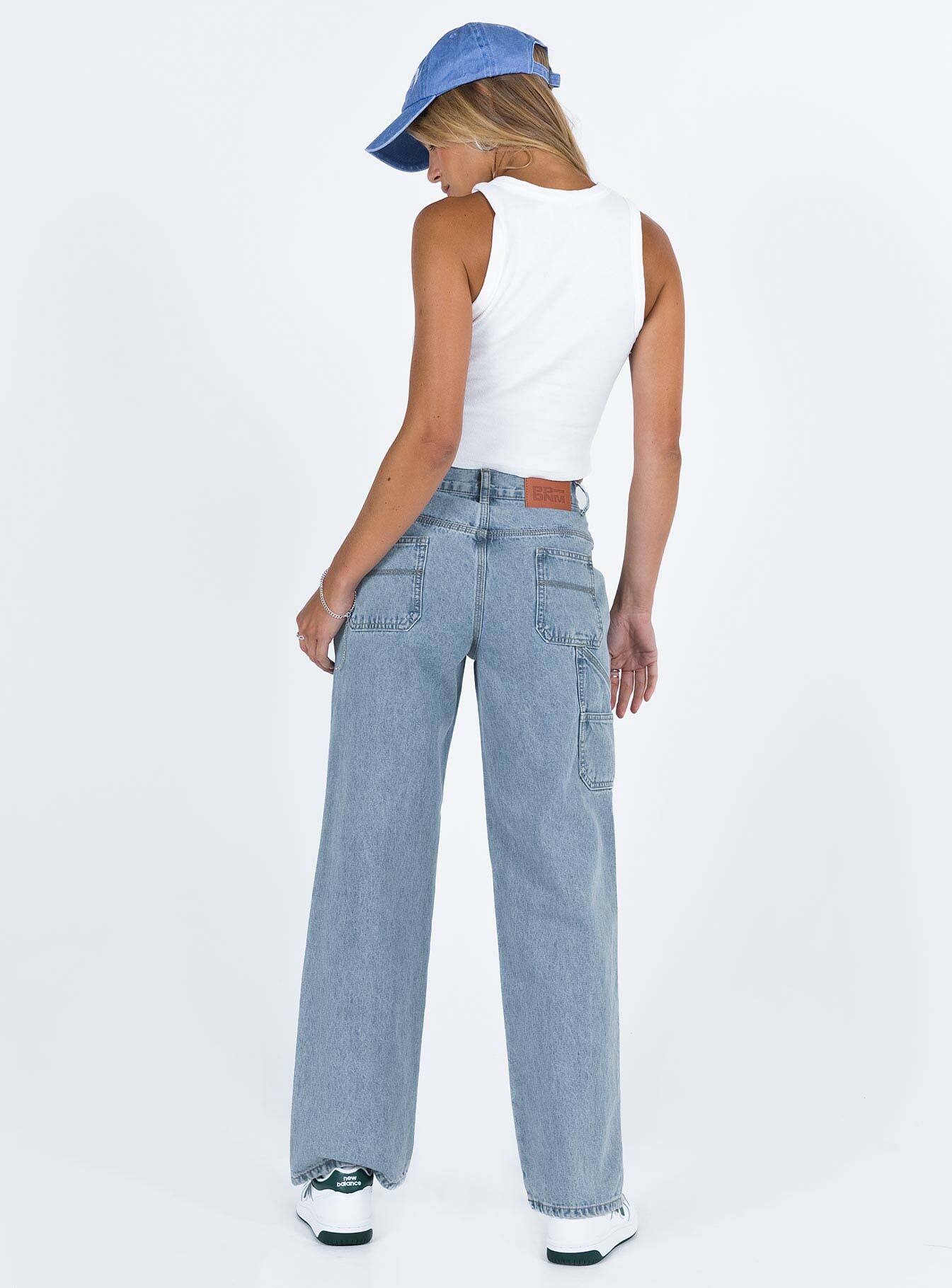 Tami Cargo Jeans Mid Wash Denim