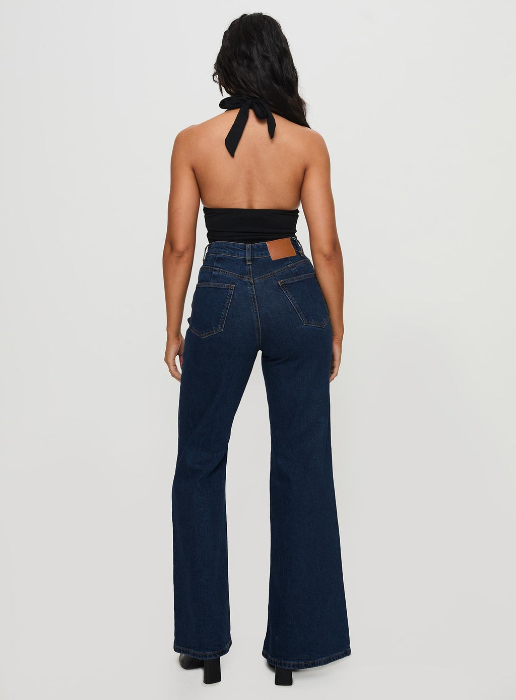 Thearlie High Rise Flared Jeans Dark Wash