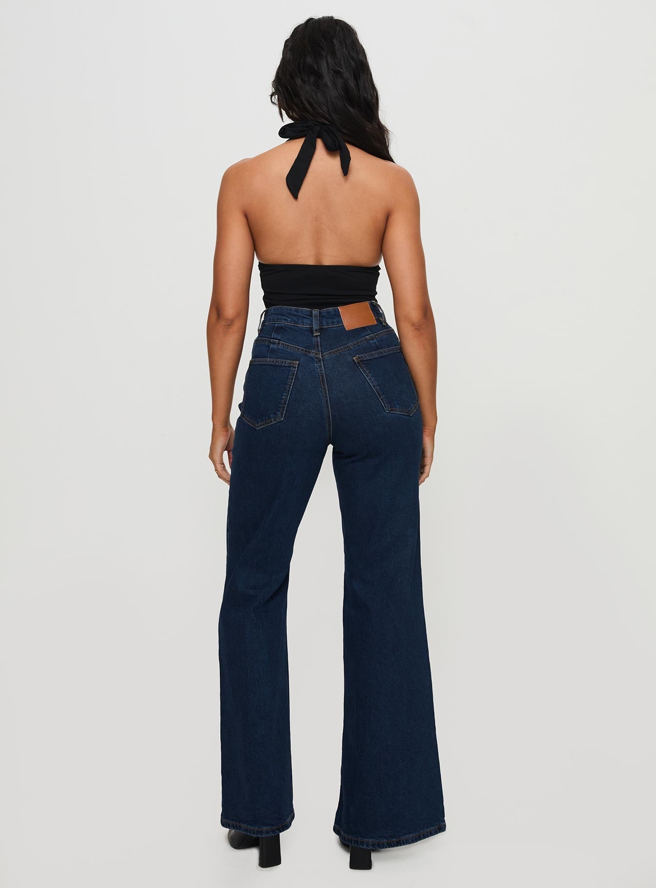 Thearlie High Rise Flared Jeans Dark Wash