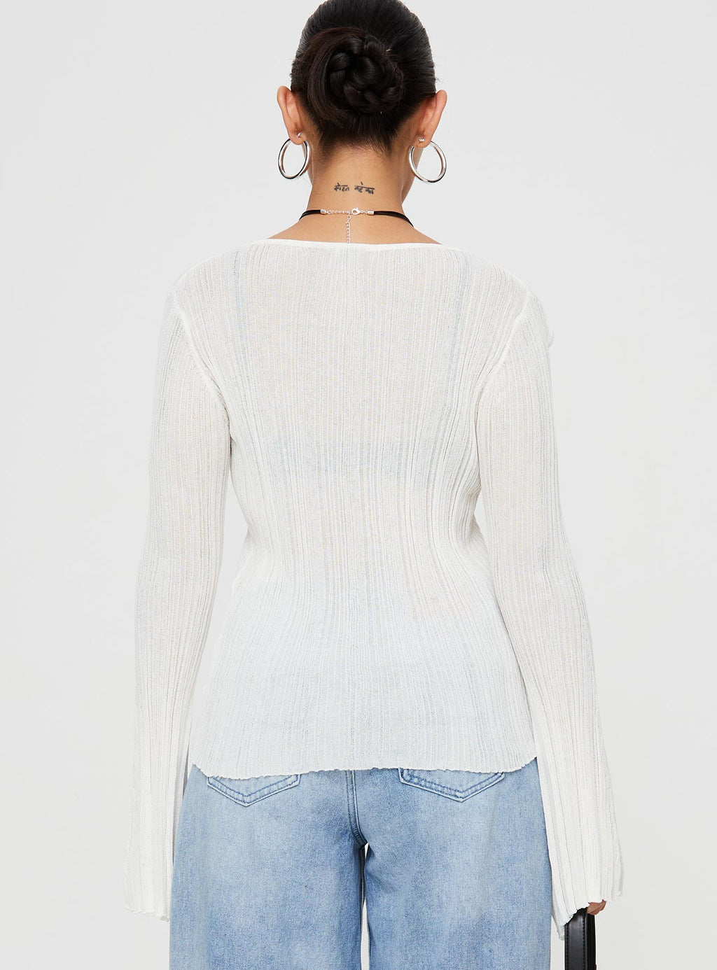 Wexley Long Sleeve Top White