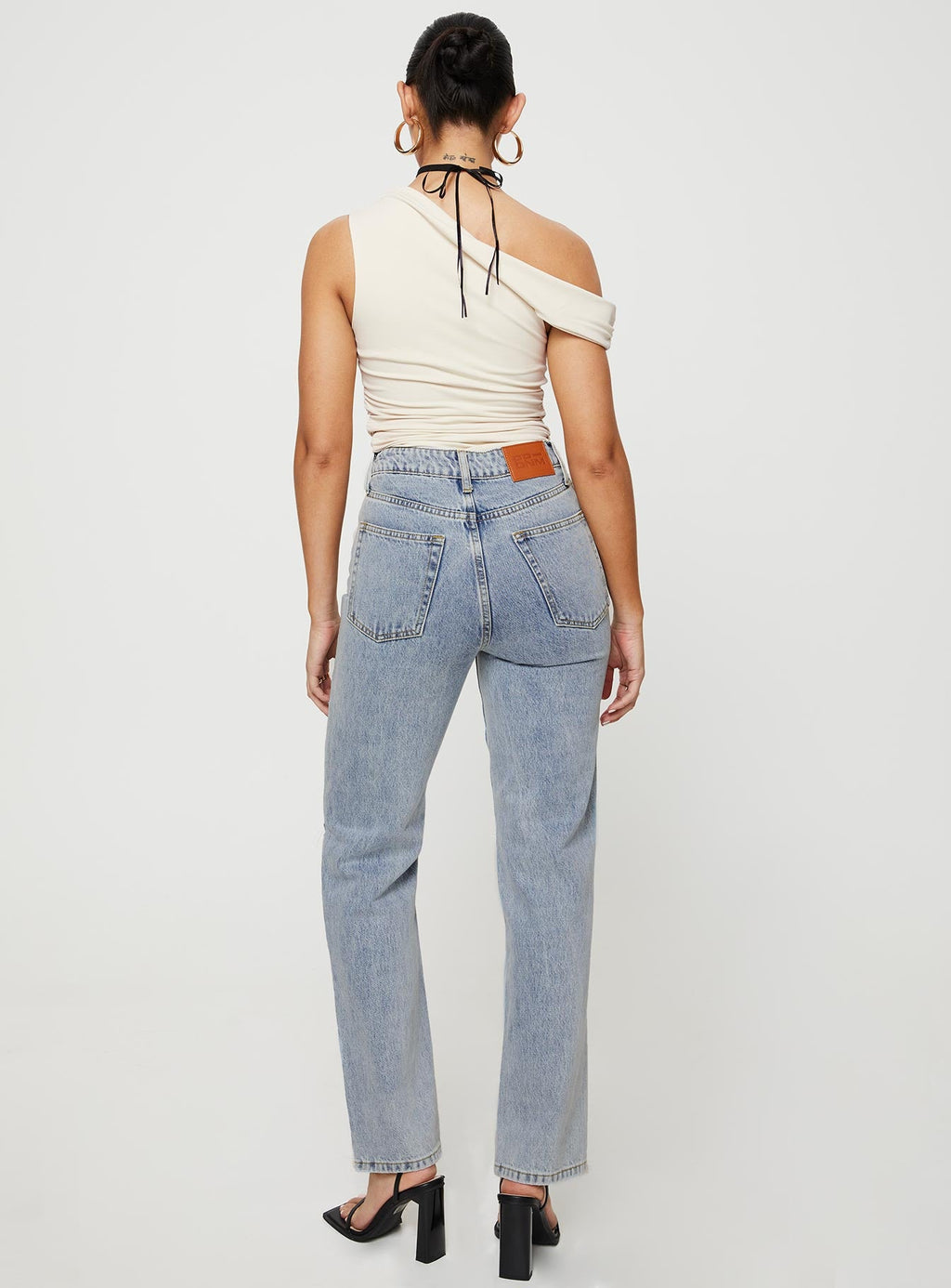Holland High Rise Straight Leg Jeans Denim