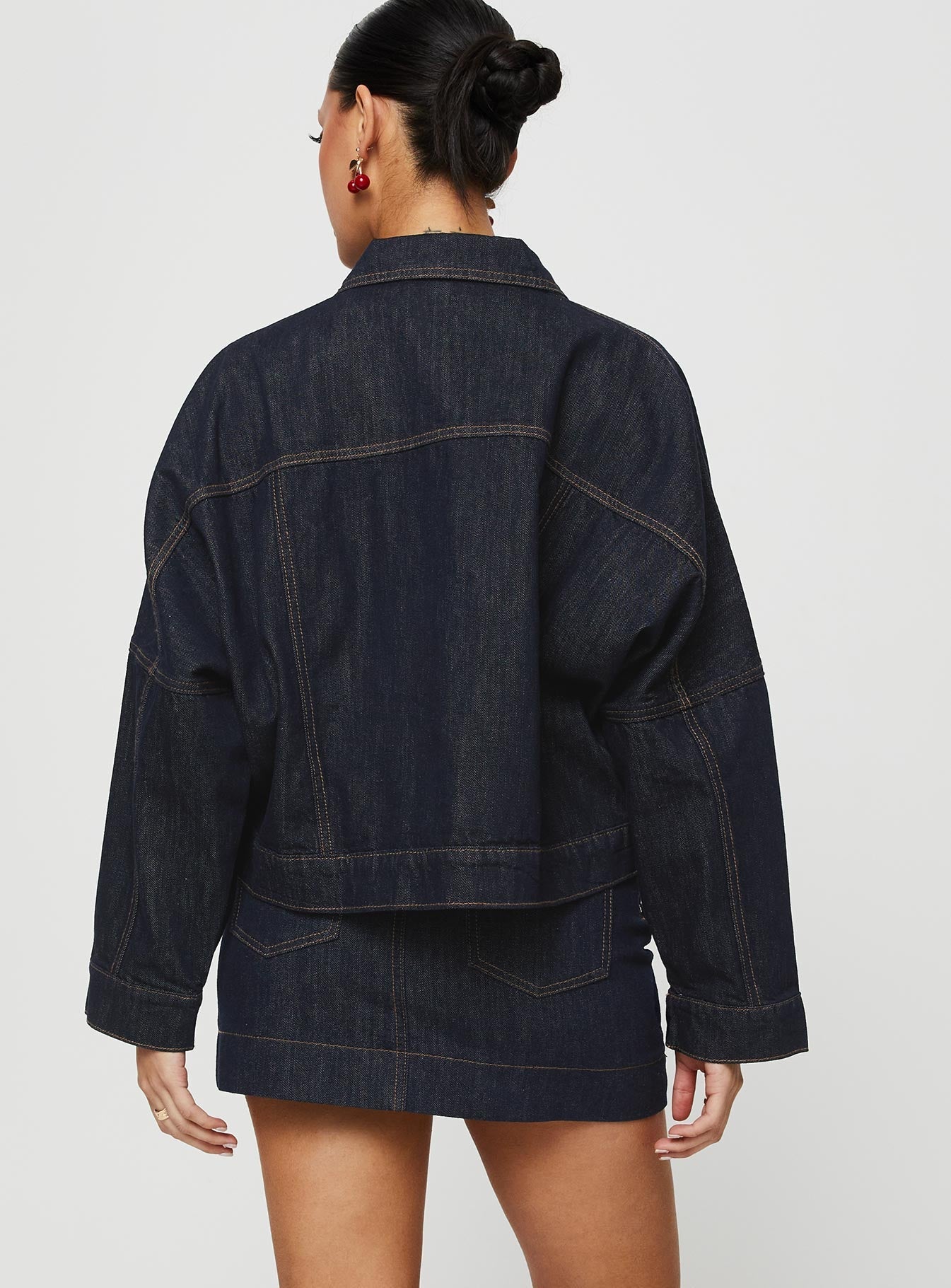 Hughes Mini Skirt Dark Wash Denim Petite