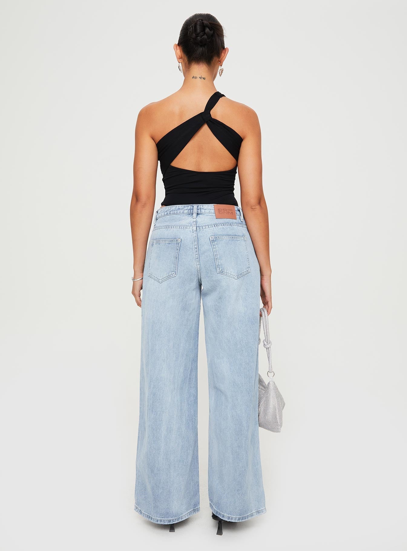 Ramos Low Rise Wide Leg Jeans Light Blue Wash Petite