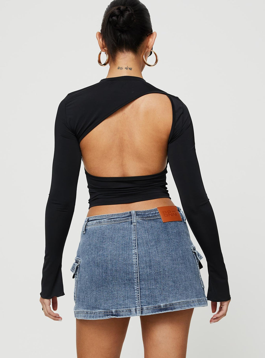 Grishea Low Rise Denim Skirt