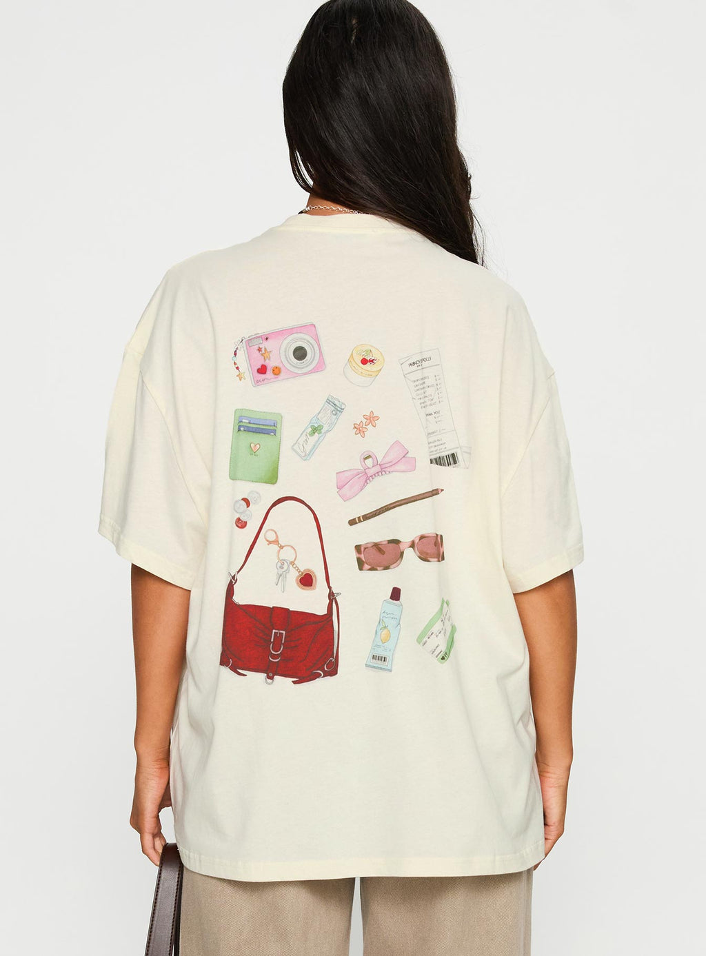 What's In My Bag Graphic Tee Cream / Multi
