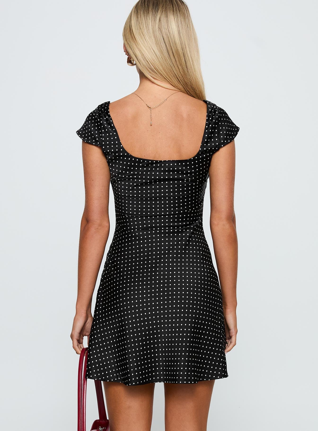 Lucienna Polka Dot Mini Dress Black / White