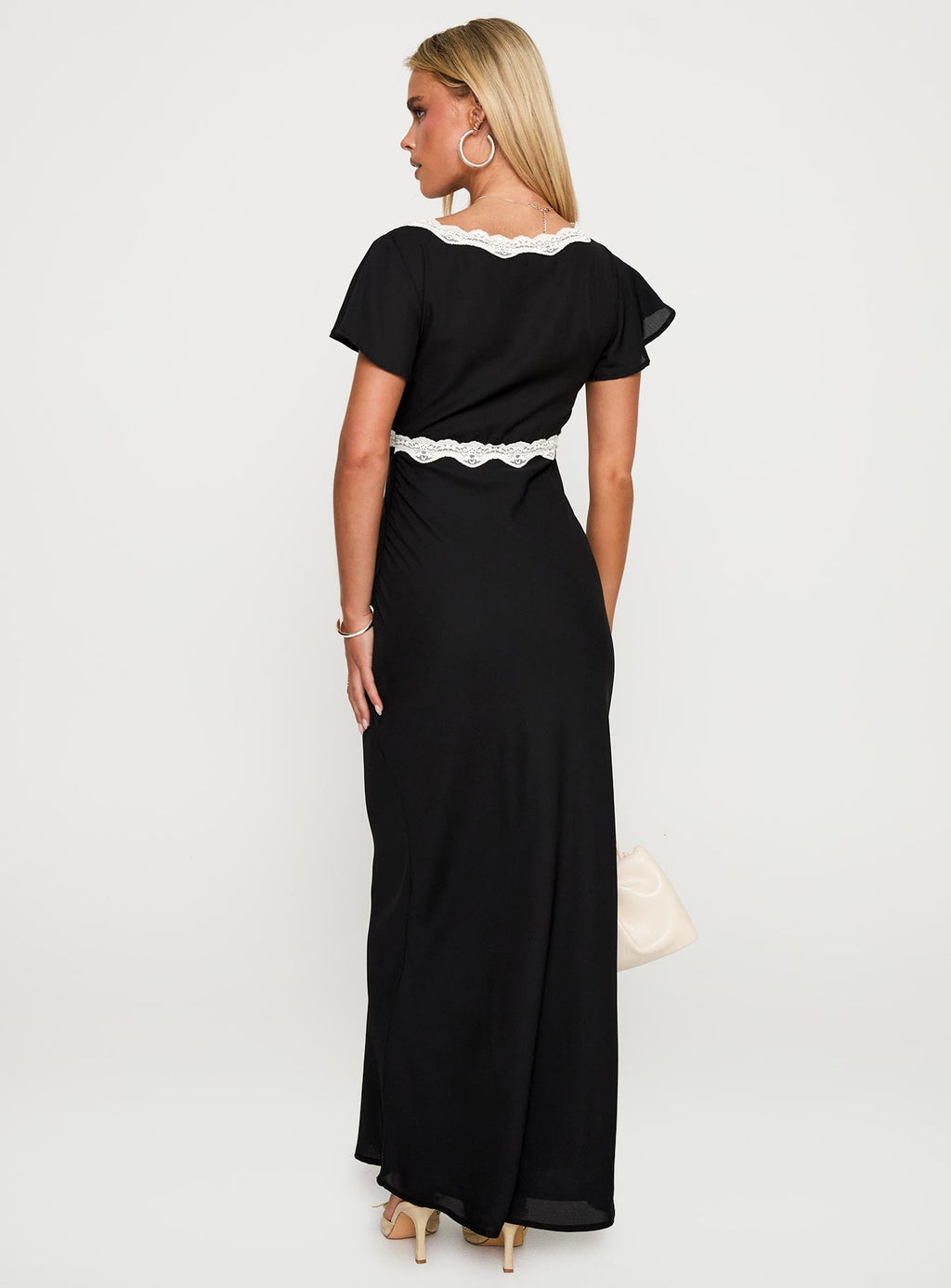 Barbarita Lace Maxi Dress Black