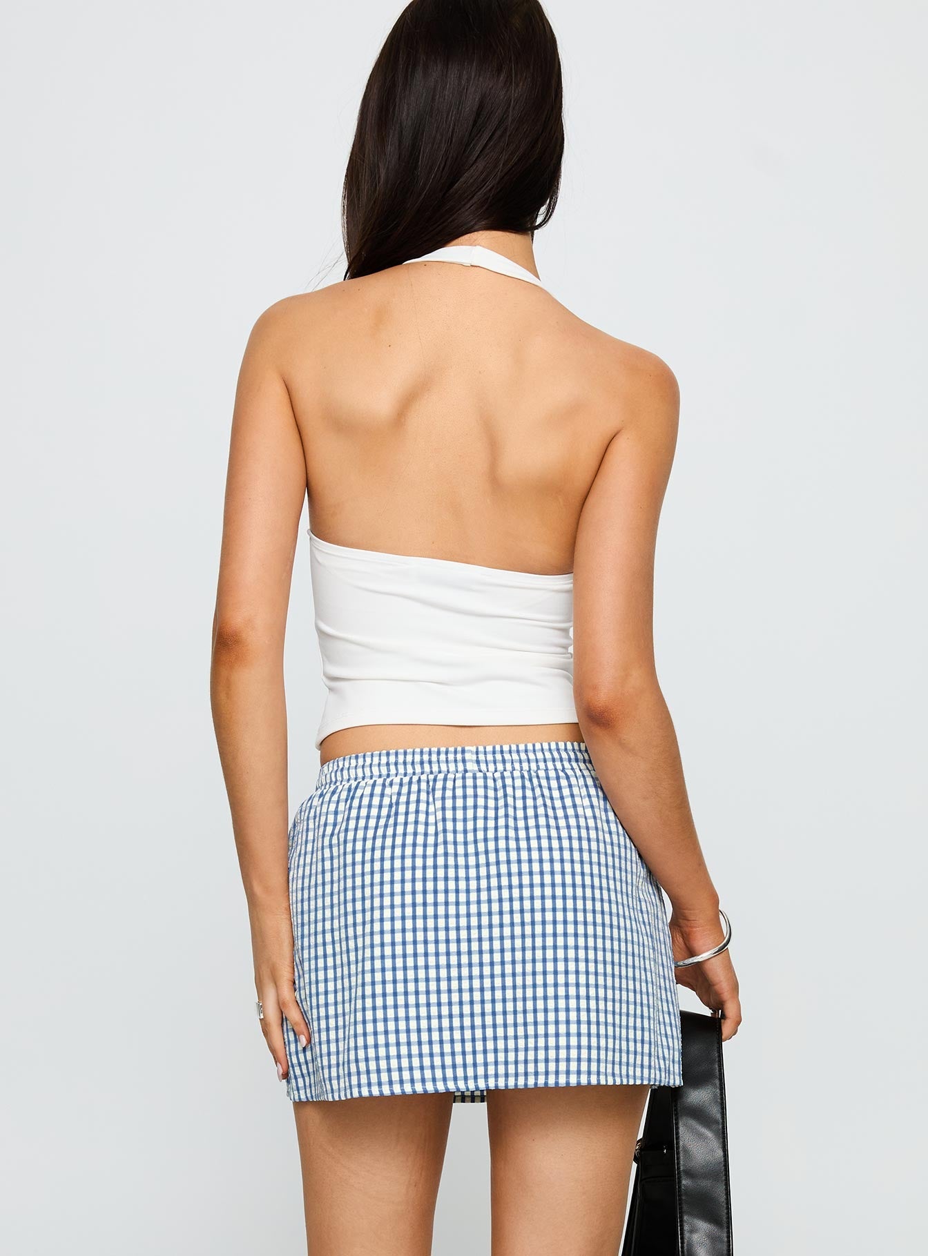 My Way Skort Blue Gingham