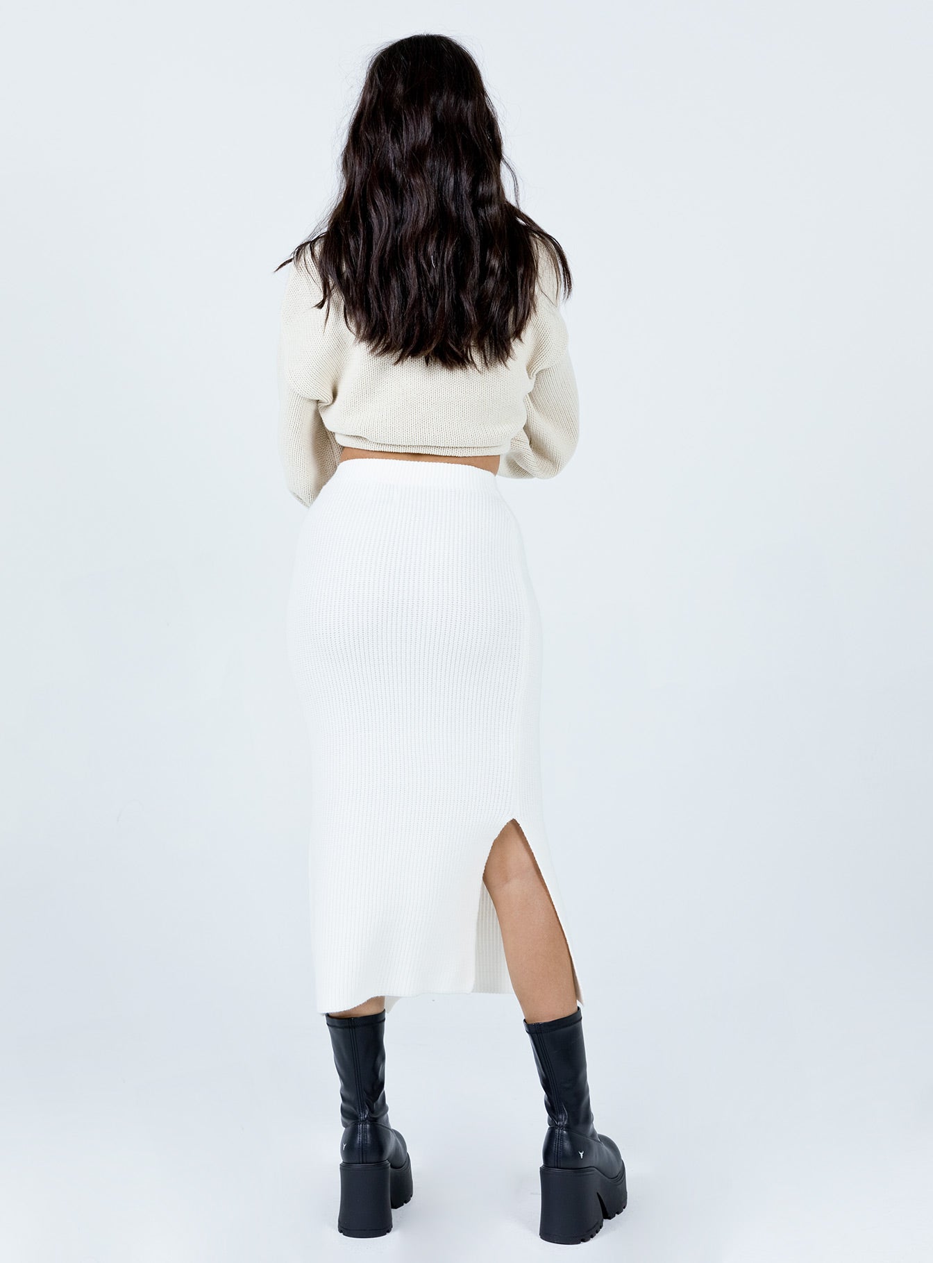Zanna Midi Skirt White