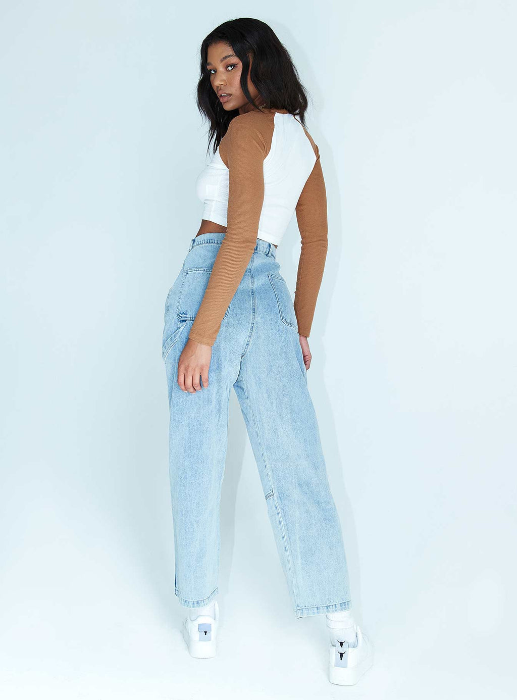 Tanesha Cargo Lightwash Denim Jeans