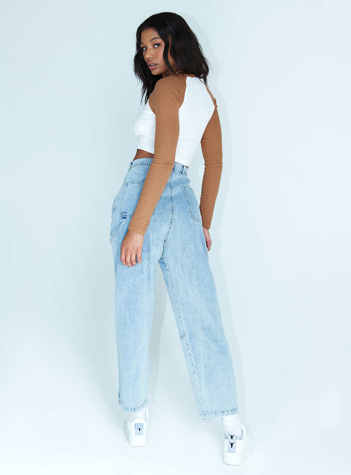 Tanesha Cargo Lightwash Denim Jeans